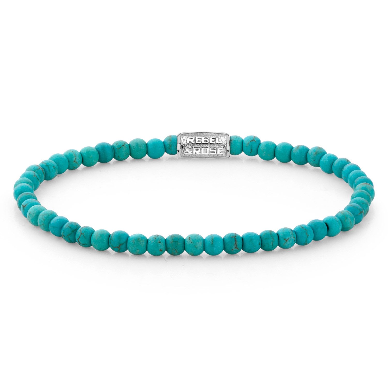 Rebel & Rose Edelstahlarmband Damen-Turquoise Delight 4 mm