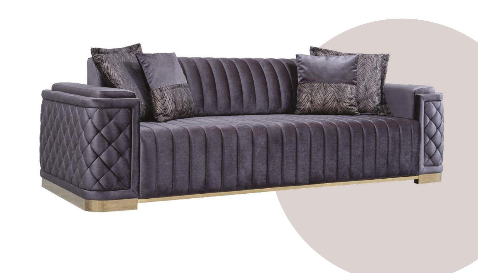 Sofagarnitur Couch Sofa 3tlg. Garnitur JVmoebel Polster Set Chesterfield Chesterfield-Sofa,