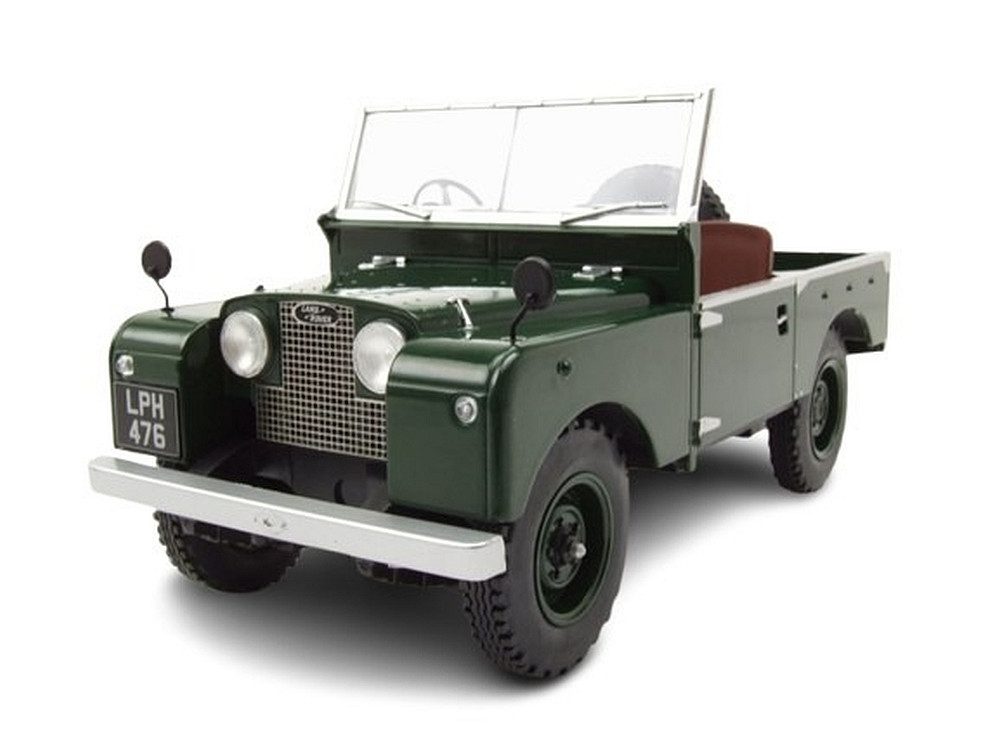 MCG Modellauto Land Rover Series I ohne Verdeck RHD 1957 dunkelgrün, Maßstab 1:18