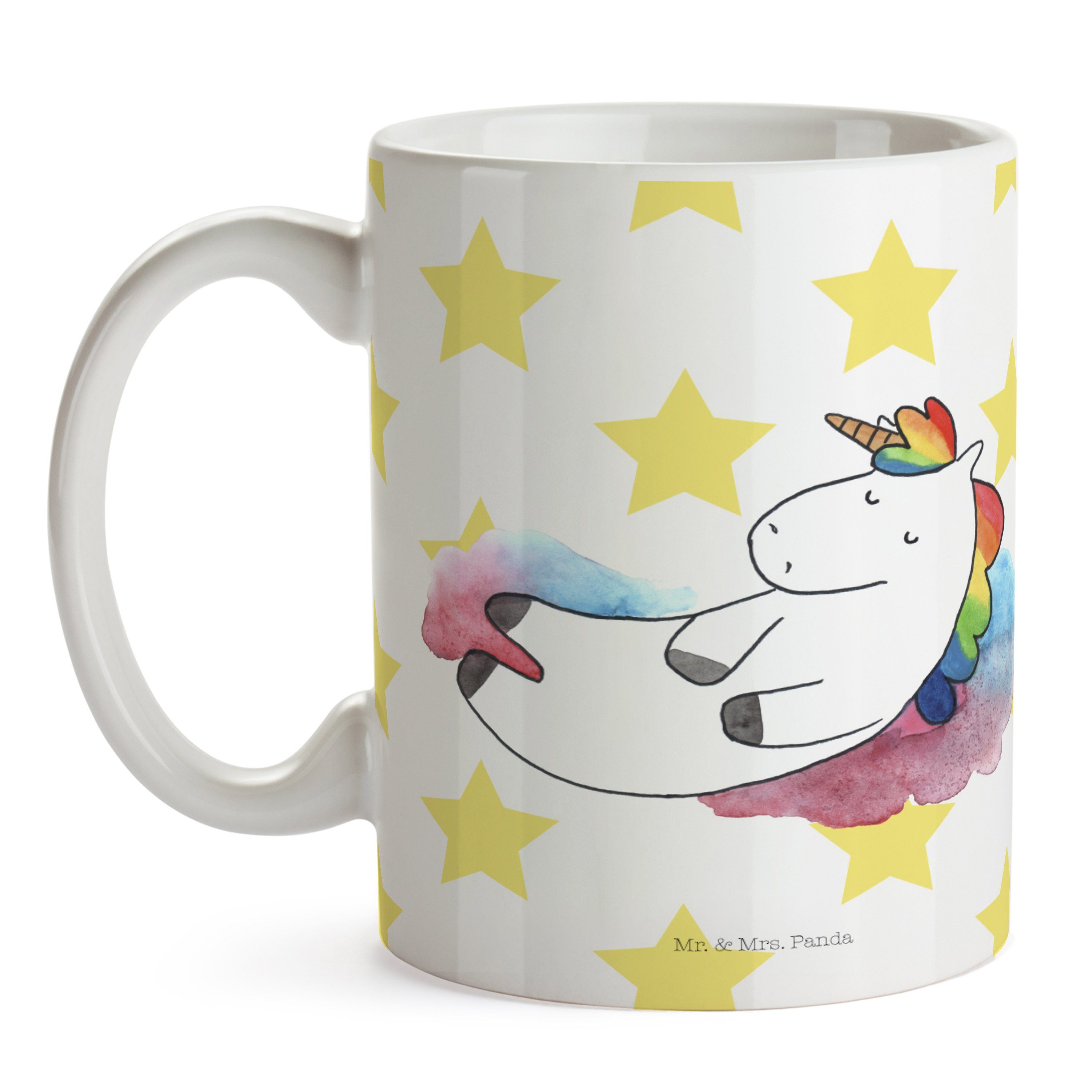 Mrs. Mr. 7 Wolke Kaffeetasse, Panda - Kaff, Weiß Geschenk, Tasse & - Lächeln, Einhorn Keramik Tasse,