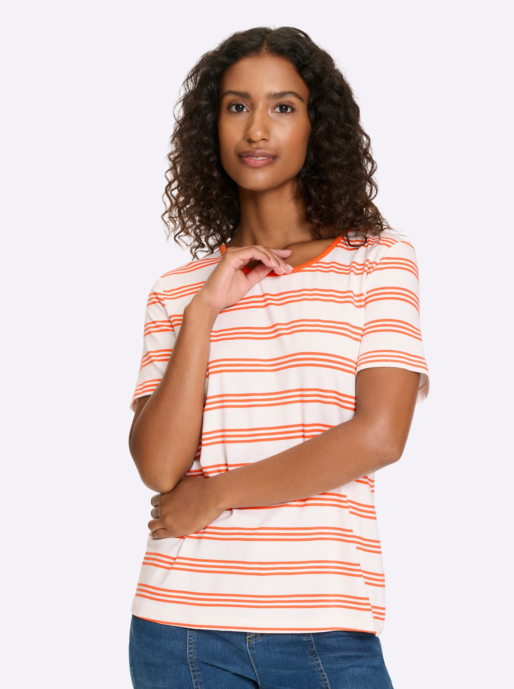 orange-ecru-gestreift