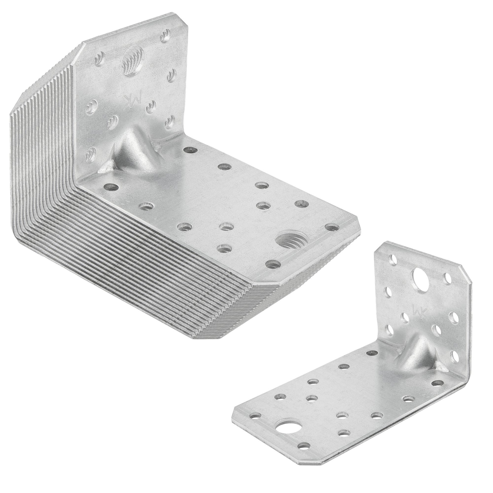 SO-TECH® Winkelprofil Bauwinkel Winkelverbinder mit Sicke (Verstärkung) 90° (20-St), 50x90x55mm 90° Materialstärke 2,5mm, feuerverzinkter Stahl