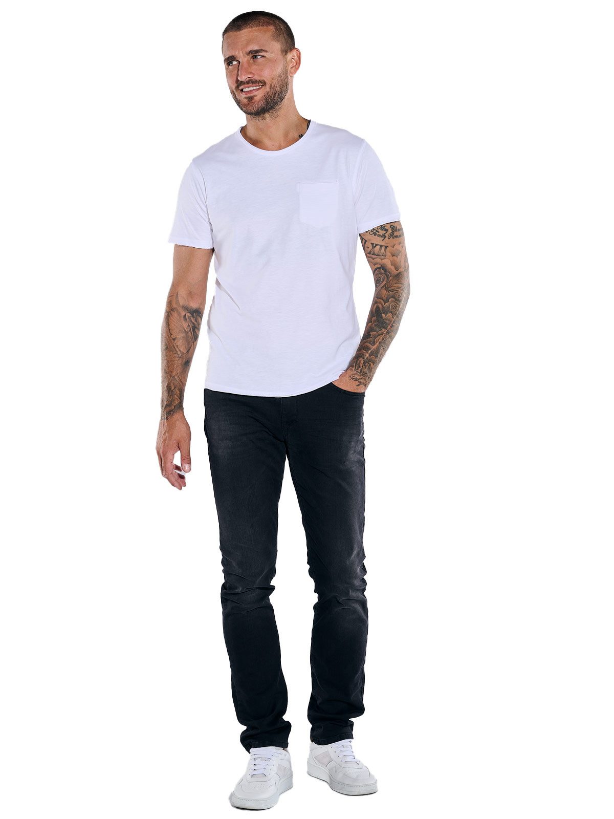 emilio adani T-Shirt Herren T-Shirt "My Favorite", Reinweiss