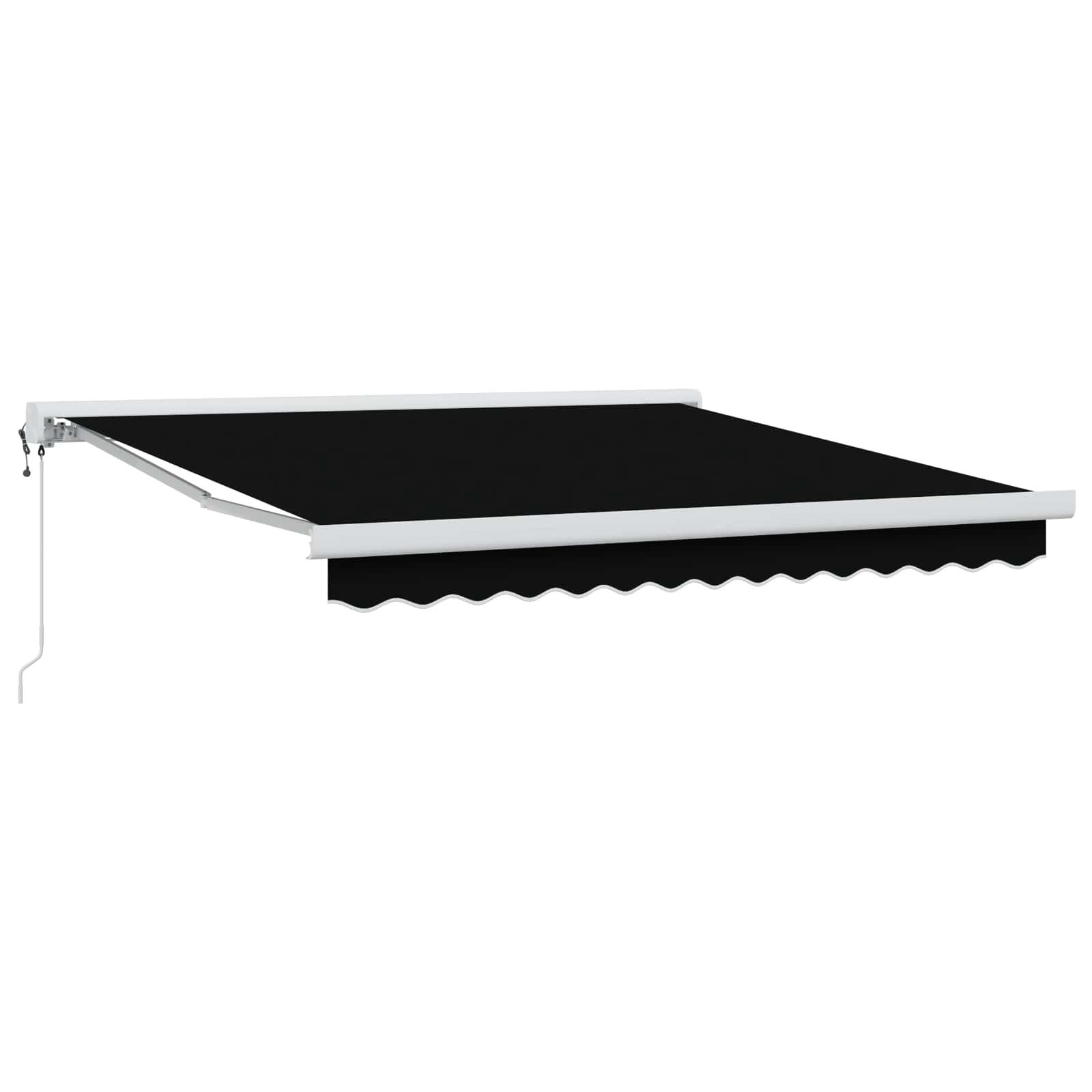 furnicato Markise Einziehbare 300x250x165 cm Schwarz mit Teleskop-Mechanismus UV-beständiger Sonnenschutz mit wetterfestem Rahmen für den Garten