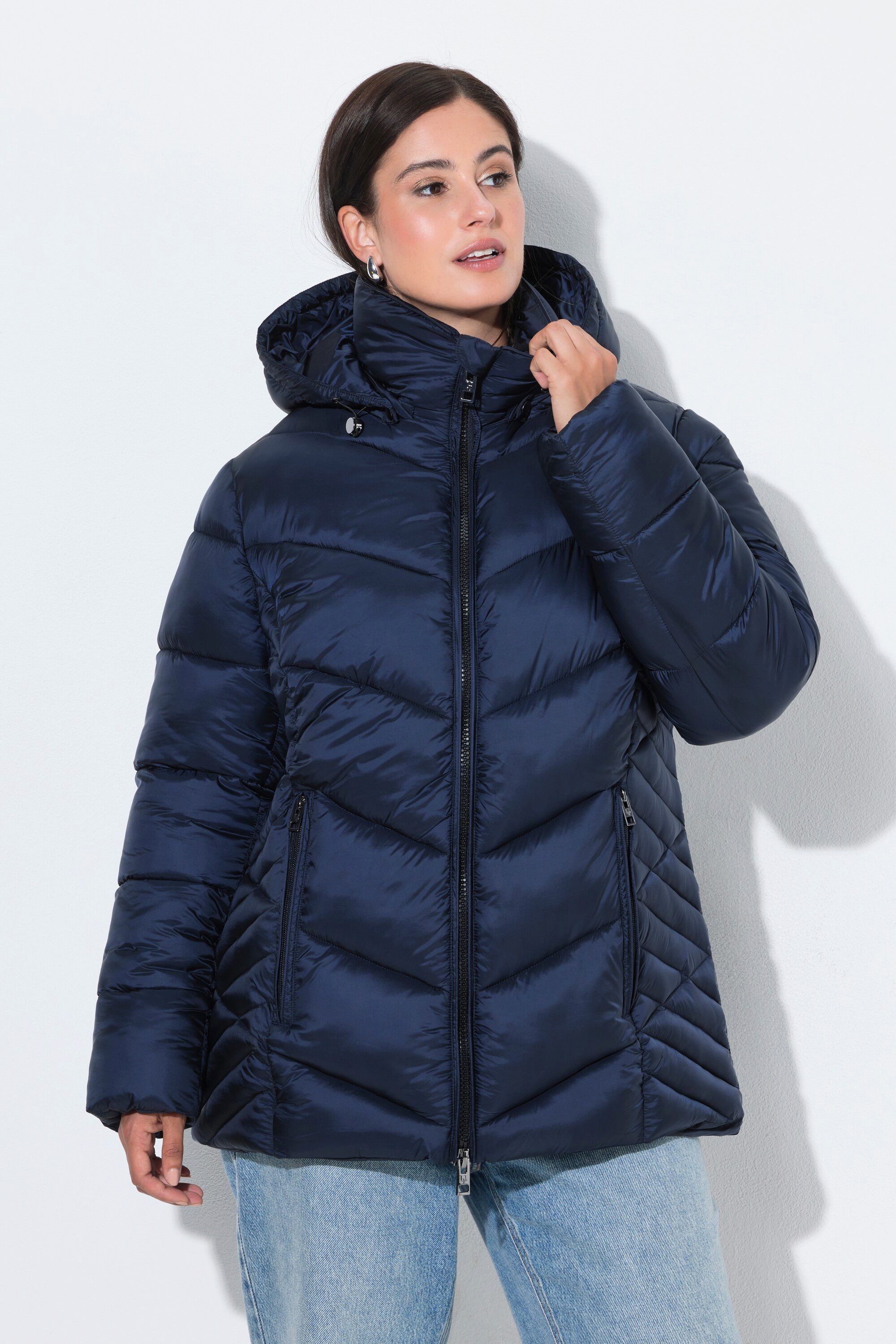 Ulla Popken Steppjacke HYPRAR Steppjacke Kapuze abnehmbar wasserabweisend