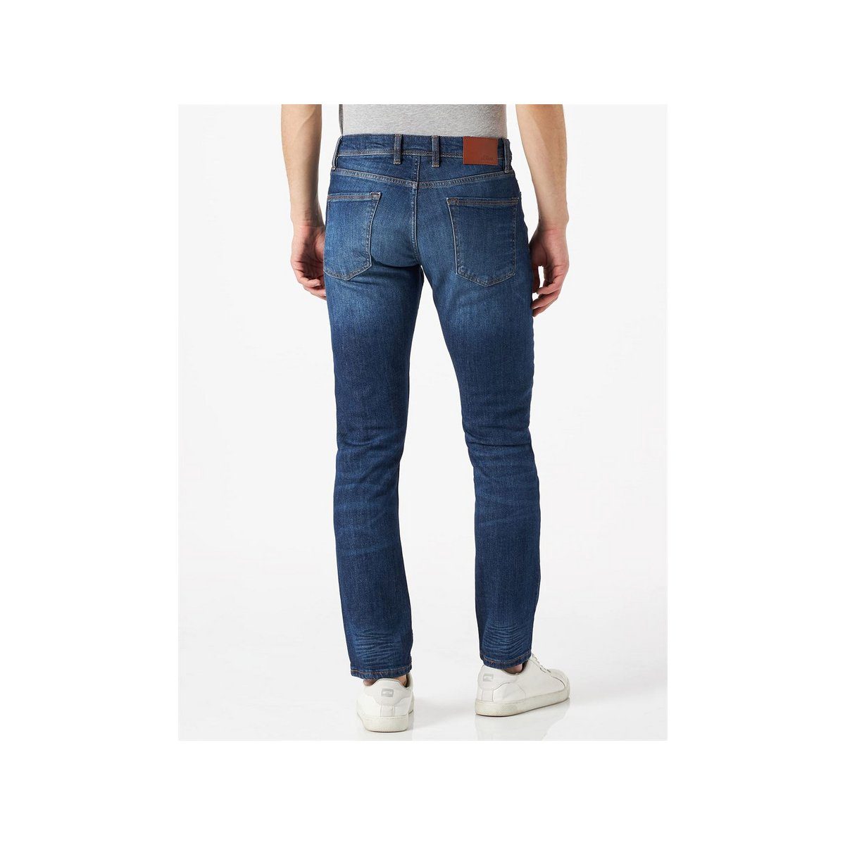dunkel-blau 5-Pocket-Jeans (1-tlg) s.Oliver