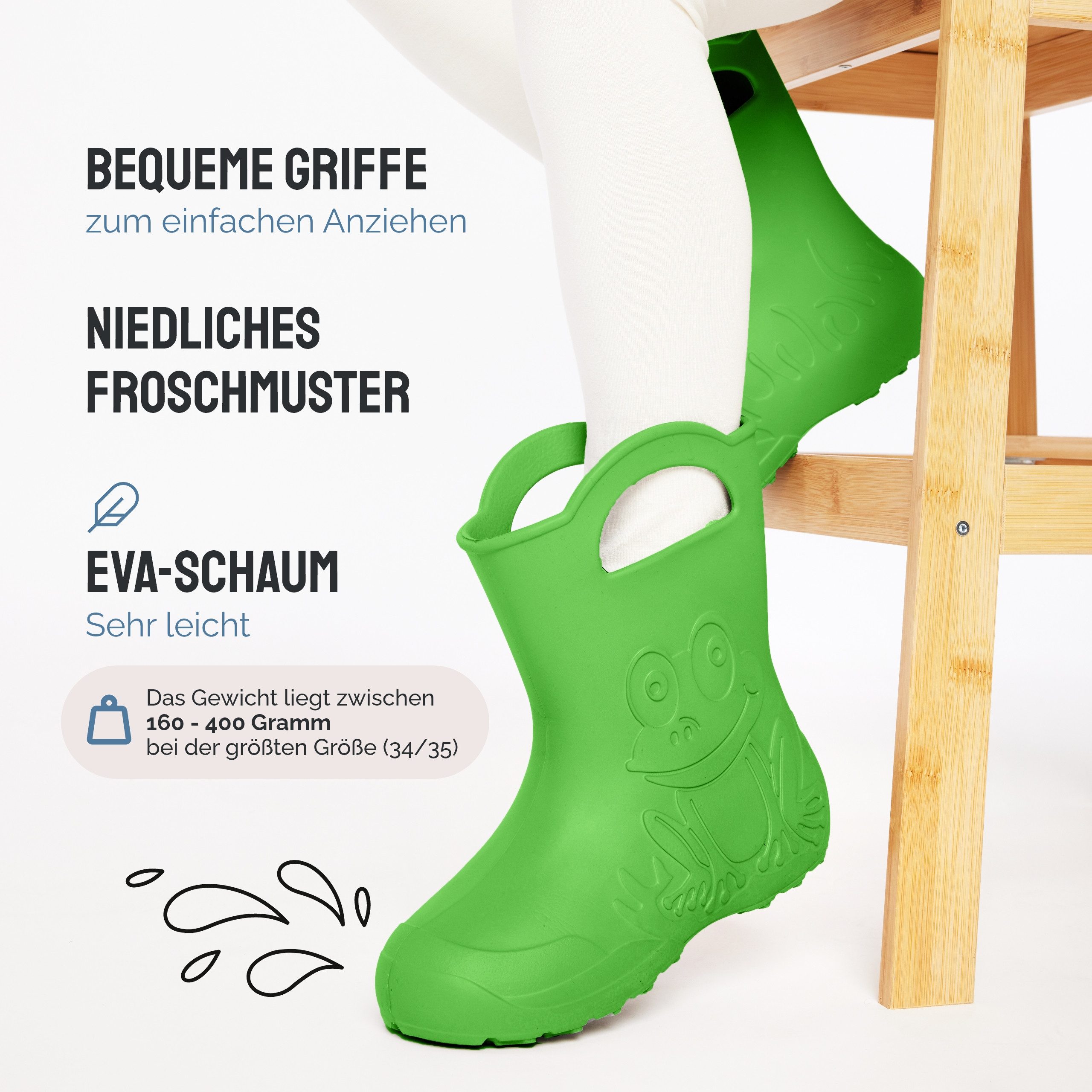 Ladeheid Kinder EVA Regenstiefel für Mädchen und Jungen LA-CA-01 Gummistiefel – Bild 5 von 5