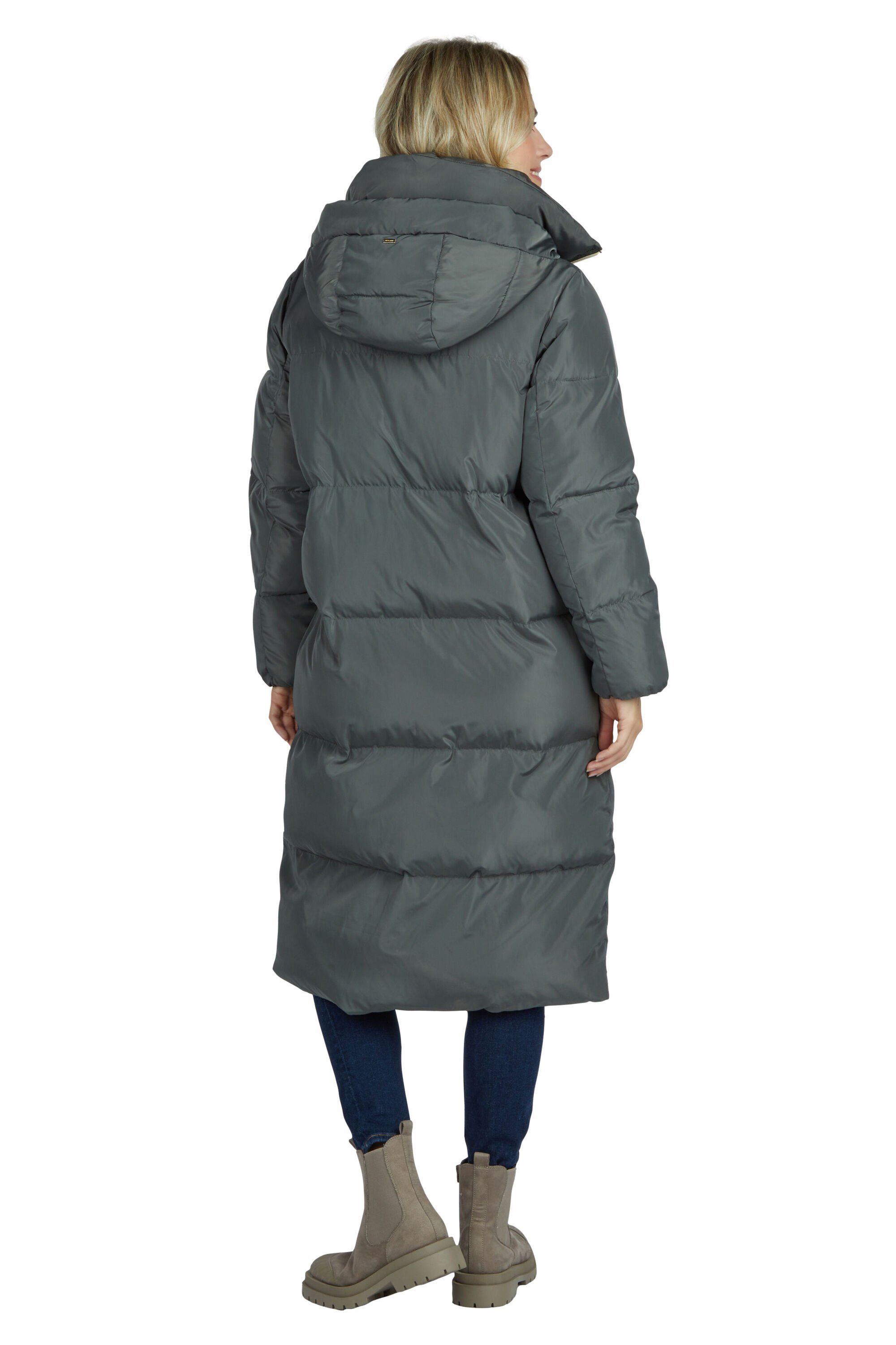 White Label Wintermantel mit Kapuze und verdecktem Reißverschluss