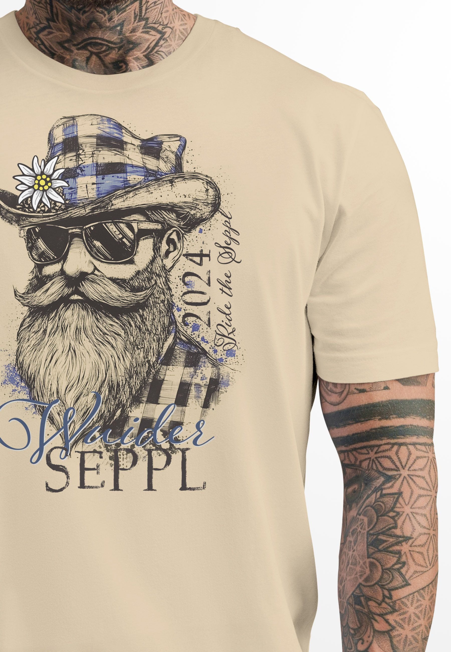 Neverless Print-Shirt Herren T-Shirt Trachtenshirt Bayern Dialekt Schriftzu günstig online kaufen