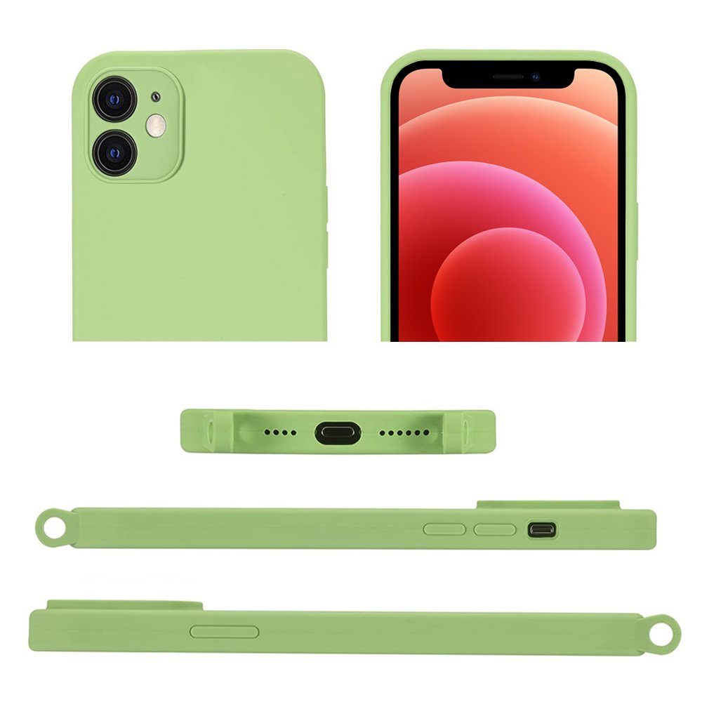 FITSU Handyhülle Handykette für Apple iPhone Hülle mit Band Handyband Case zum Umhängen, Hülle für iPhone 12 Pro, 12, 12 Mini, SE 2022, 11, XS, XR, X, 8, 7, 6