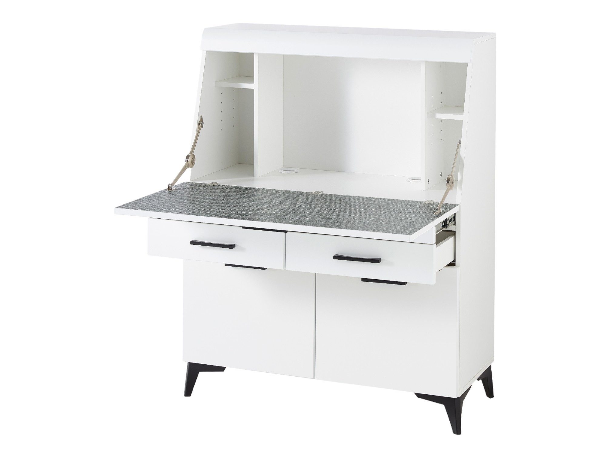 moebel-dich-auf Sekretär SANTORIN (Schreibsekretär Klappensekretär Schreibtisch Kommode, 1 St., 1 Klappe, 2 Schubkästen, 2 Türen), mit Soft-Close-Funktion