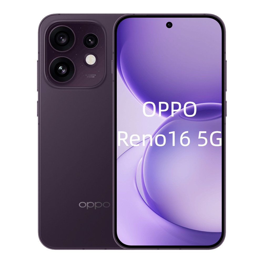 Oppo OPPO Reno16 5G 8GB+512GB Purple Black Smartphone (6.32 Zoll, 512 GB Speicherplatz, 50 MP Kamera)