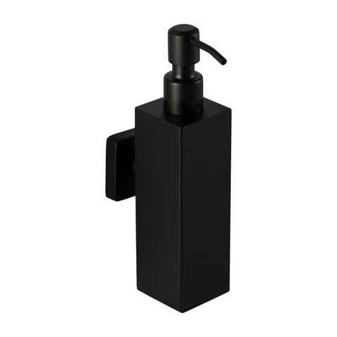 Ambrosya Seifenspender Seifenspender aus schwarzem Edelstahl - Seifenhalter Seife Spender, Wandmontage