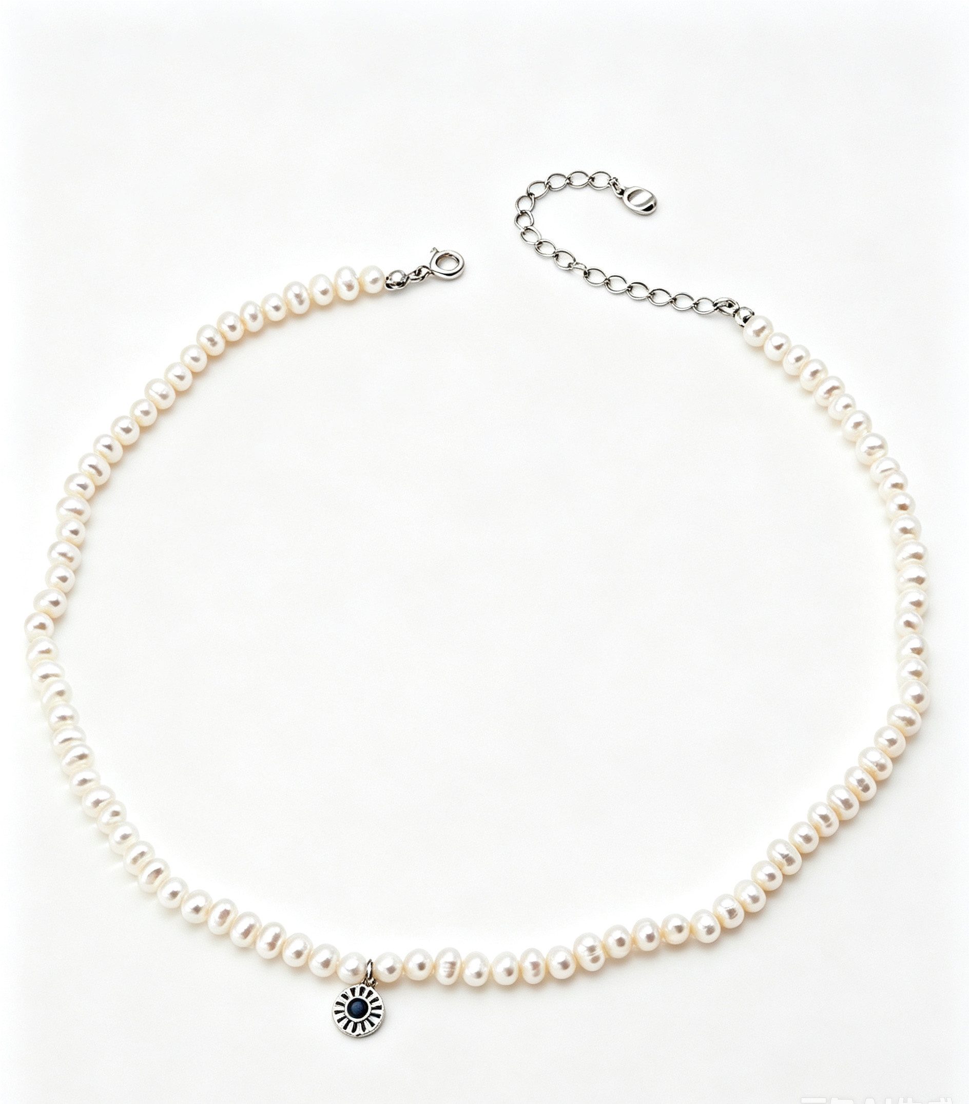 Jumpeak Kette mit Anhänger Damen Perlen Halskette,S925 Sterlingsilber,18K vergoldet, kette anhänger,anhänger sonne,geschenk für schwester geburtstag