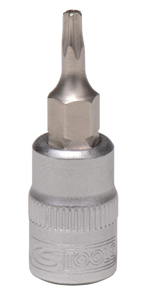 KS Tools 911.1703 1/4" Bit-Stecknuss – TS20 Fünfstern Mit Stirnloch, Für Handbetrieb – Aus Chrom-Vanadium