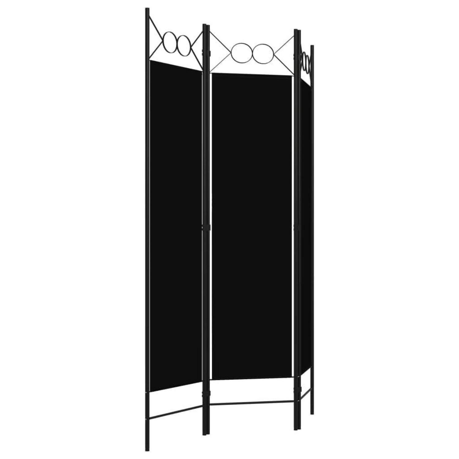 LuxusKollektion Paravent Raumteiler 120x180 cm schwarz (1 St)