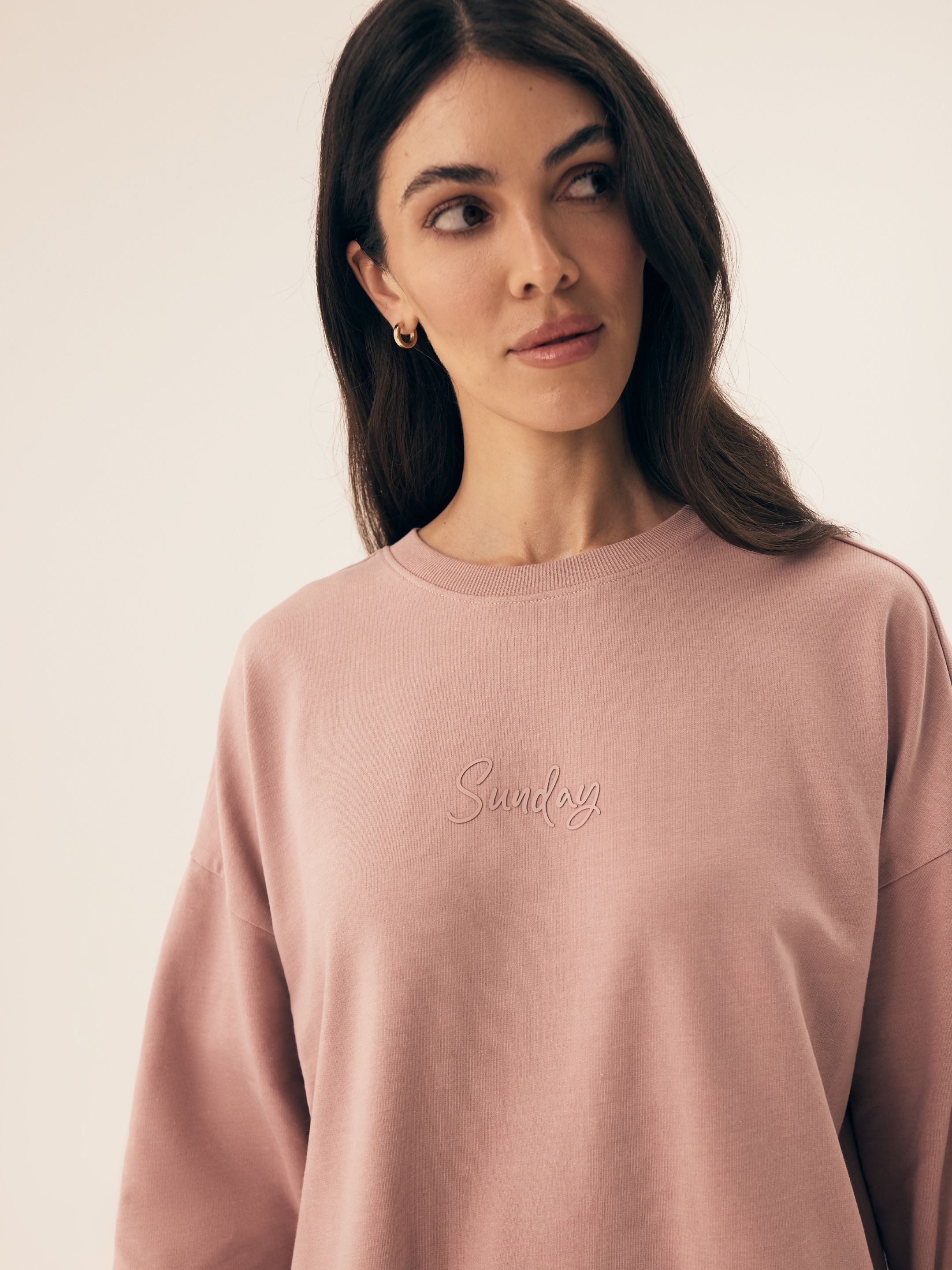 ESOTIQ Sweatshirt Sweatshirt Ray, Oversize, Longline, U-Boot-Ausschnitt