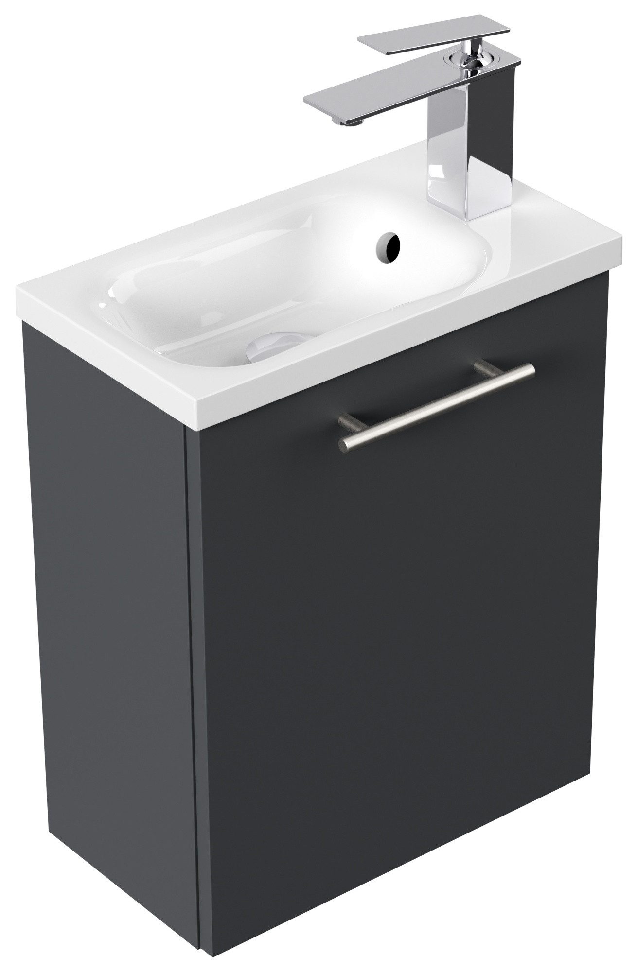 Magnolia Home Waschtisch Gäste WC Badmöbel Pico Slimline 40cm SoftClose gra günstig online kaufen