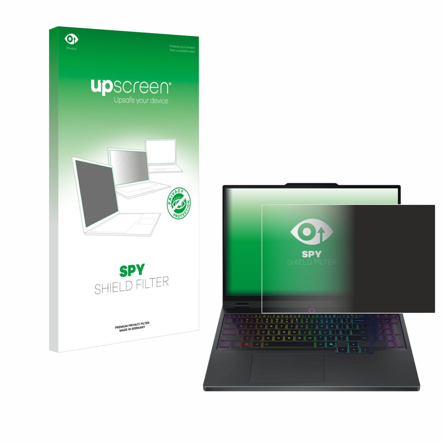 upscreen Displayschutzfolie Blickschutzfilter für Lenovo Legion 5i Gen 10 15", Anti-Spy Privacy Filter Sichtschutz Blickschutzfilter Blaulicht-Schutz