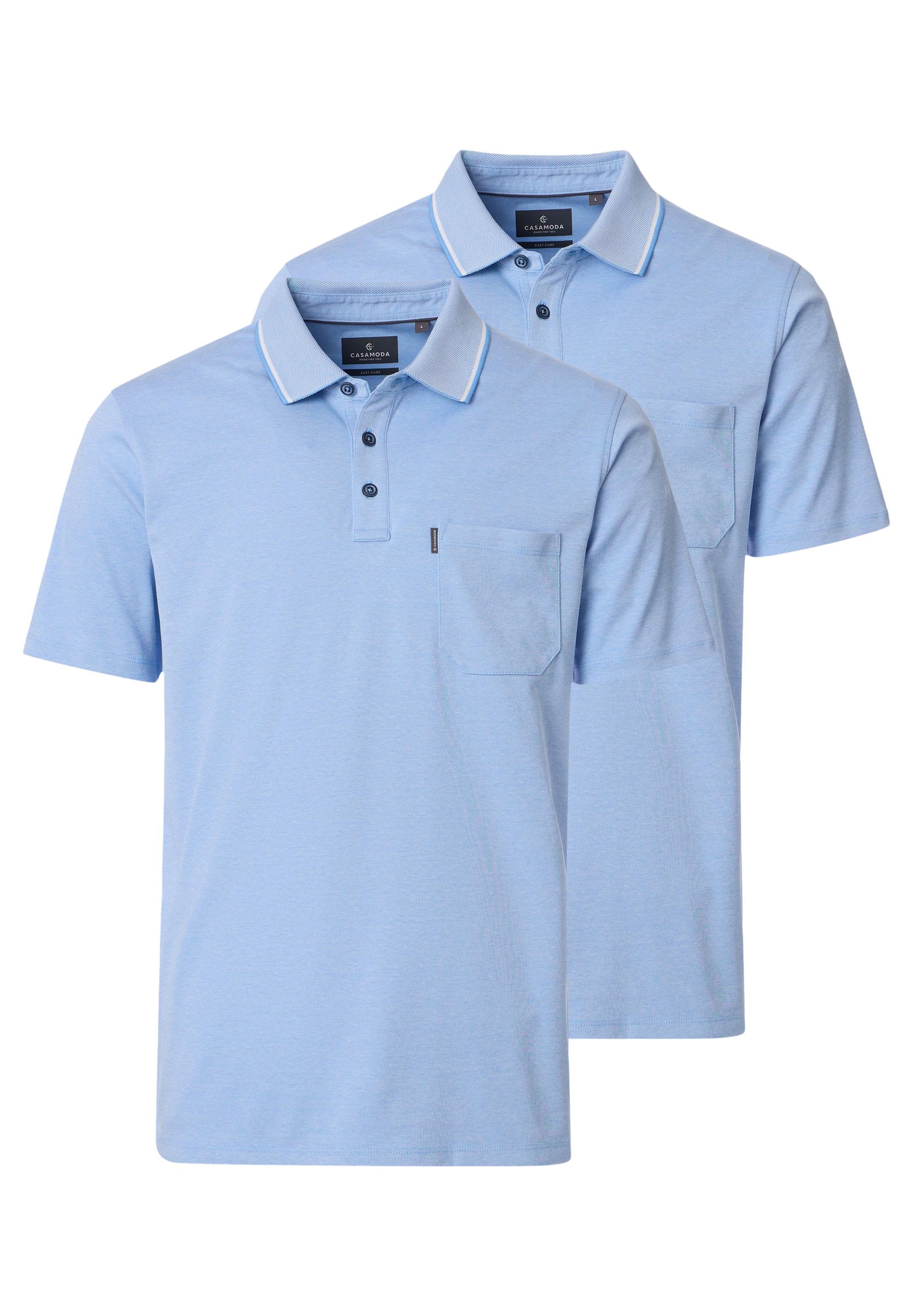 CASAMODA Poloshirt 2er Pack Basic (Spar-Set, 2-tlg) Poloshirt - Baumwolle - Atmungsaktiv