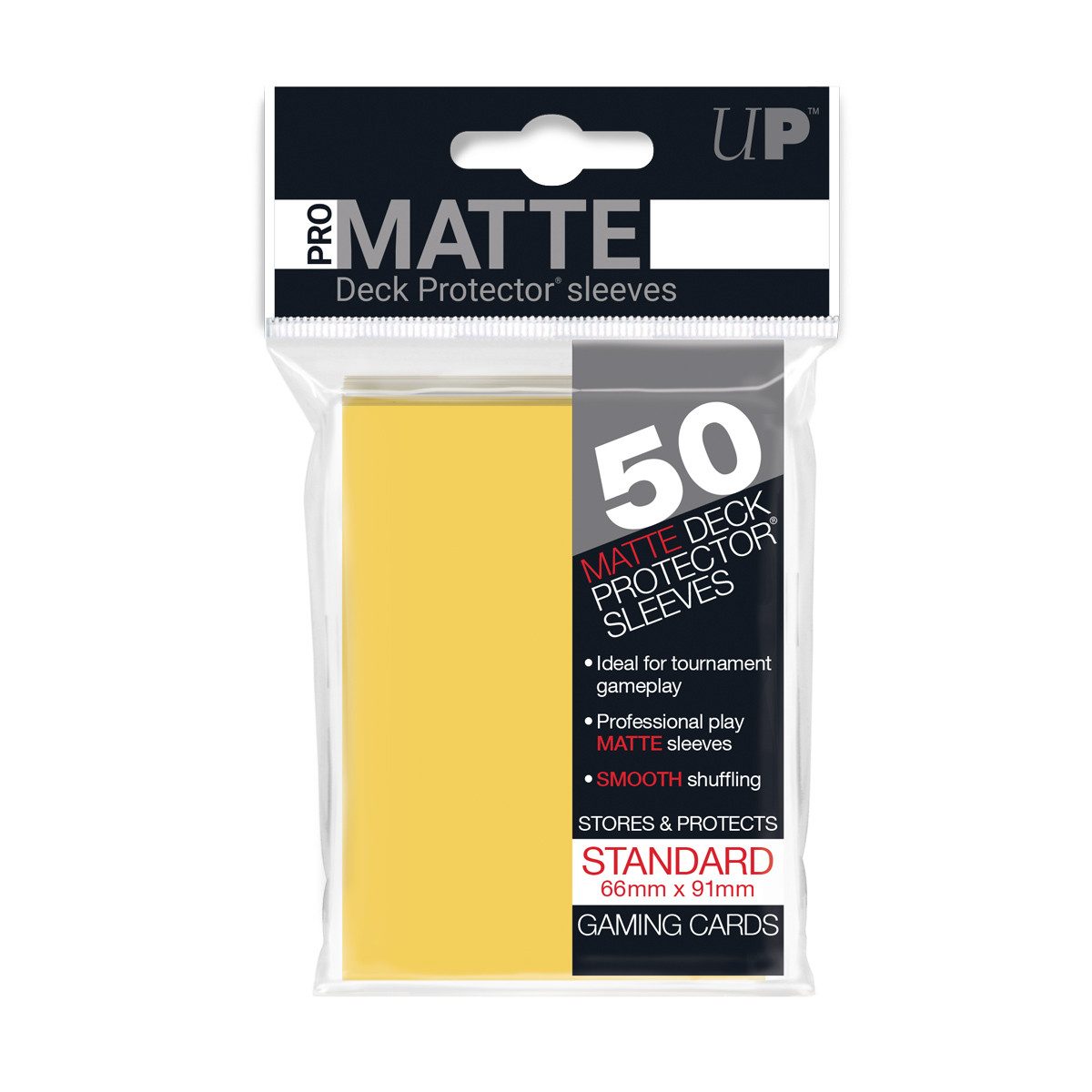 UltraPRO Sammelkarte 50 Card Protector Sleeves : Pro-Matte - yellow / gelb