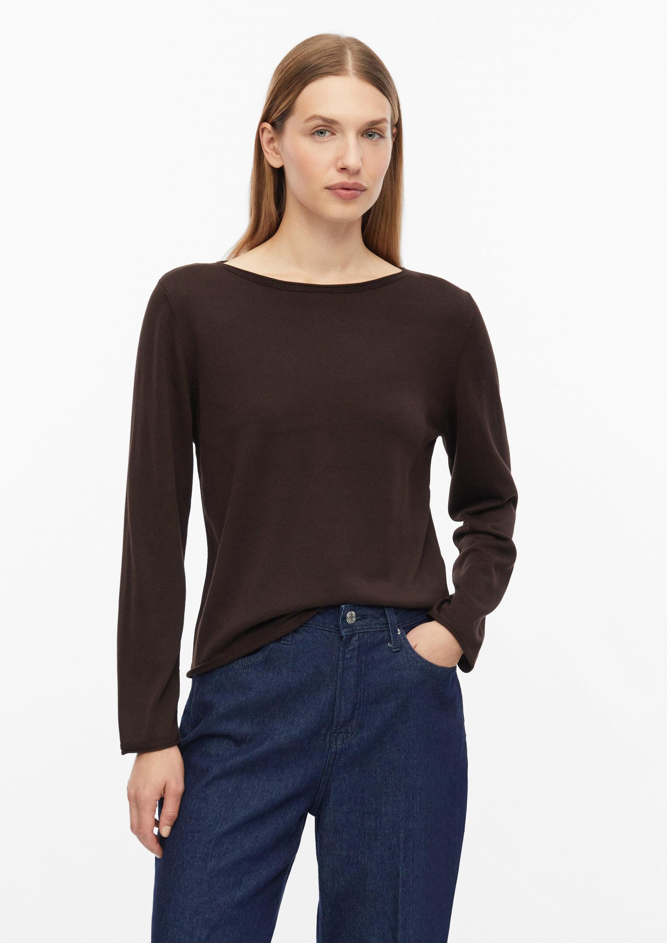 s.Oliver Longpullover Strickpullover Feinstrickpullover mit Rollkanten