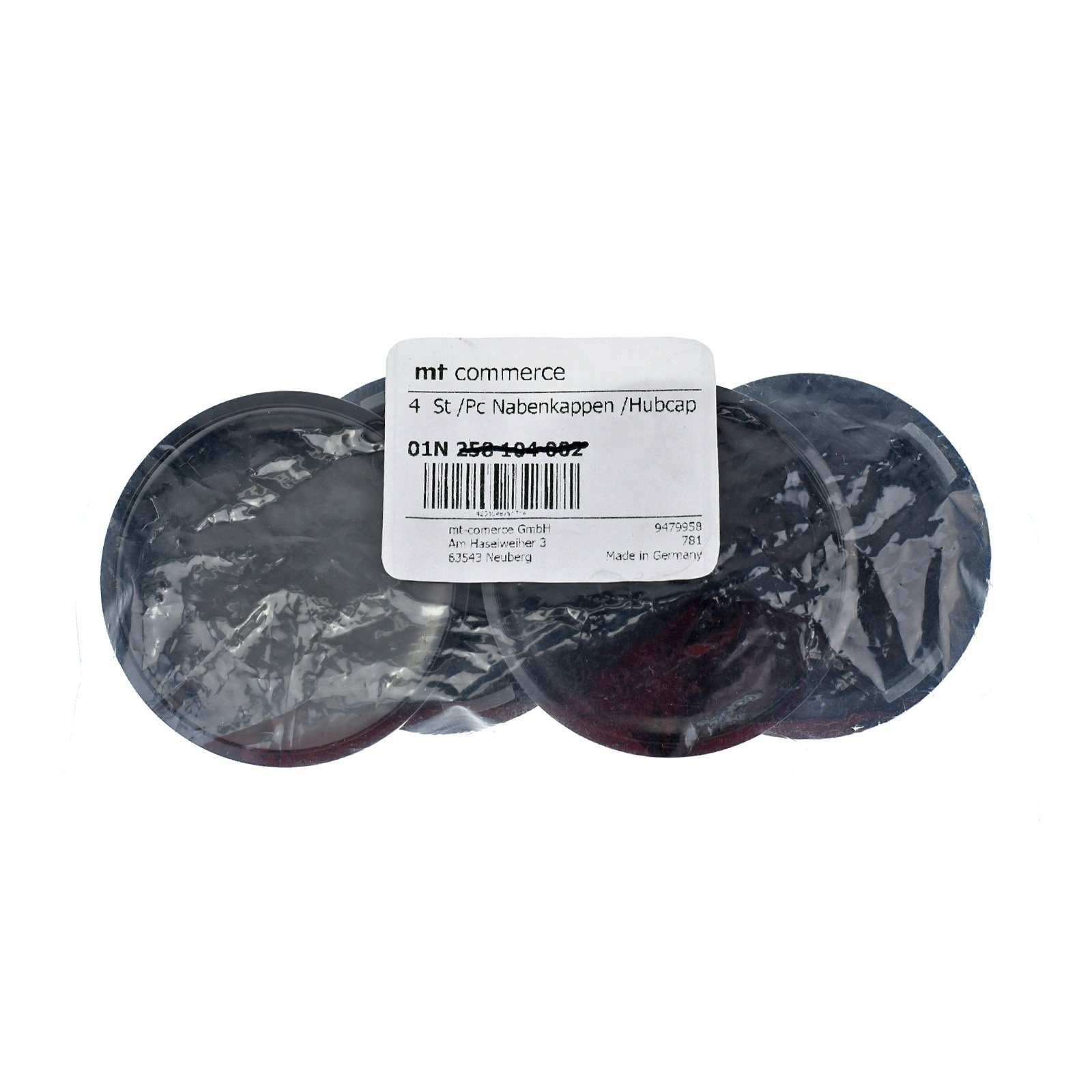 BRANDT AUTOMOTIVE Wheel Cap 4x 65.8mm Hub Caps Wheel Center Caps Black Flat for VW BEETLE EOS