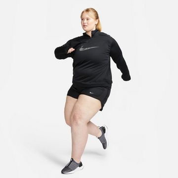 Nike Laufshirt DRI-FIT SWOOSH WOMEN'S 1/-ZIP RUNNING TOP (PLUS SIZE)