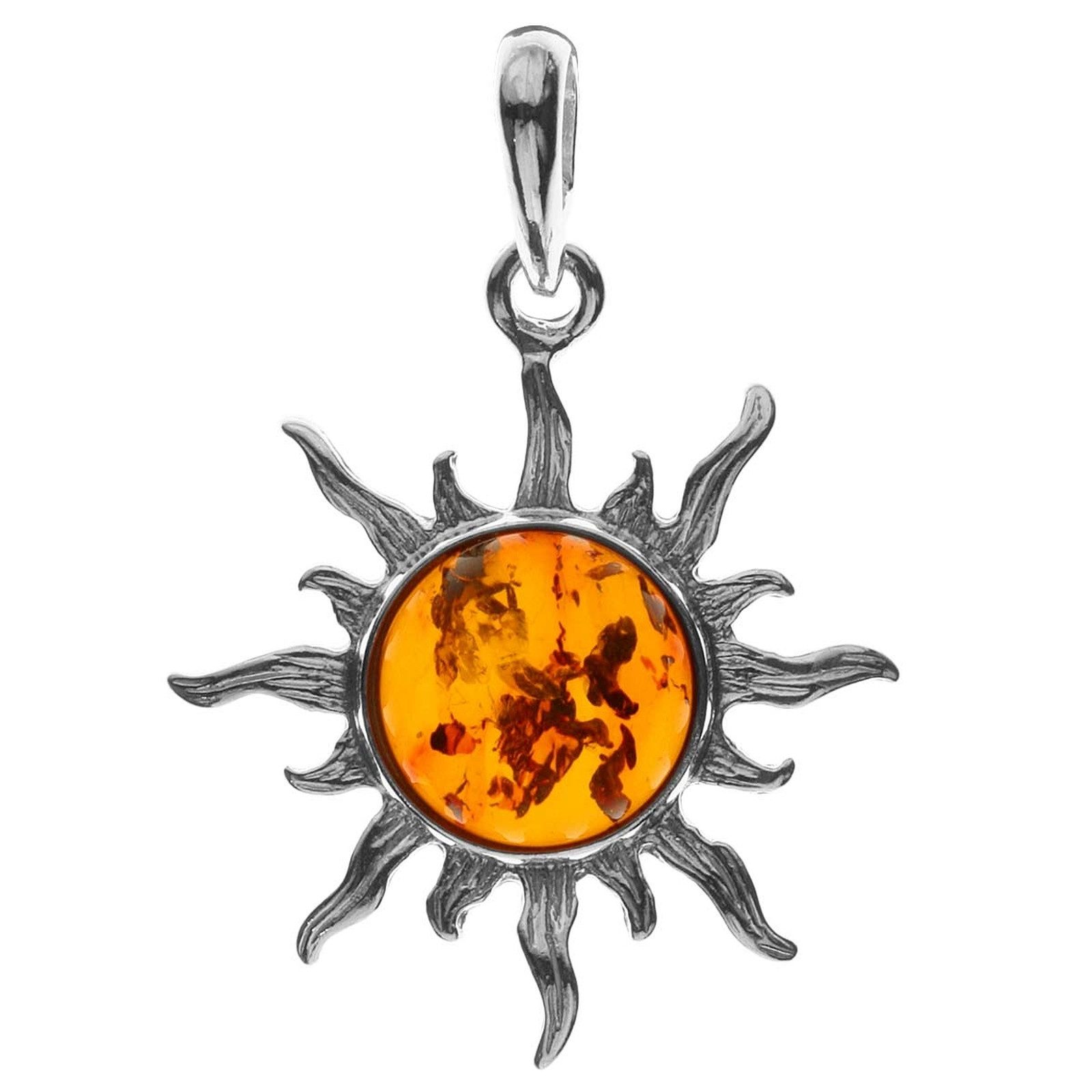 Kettenanhänger Ostsee-Schmuck Anhänger Sonne 30 mm Anhänger Sonne 30 mm