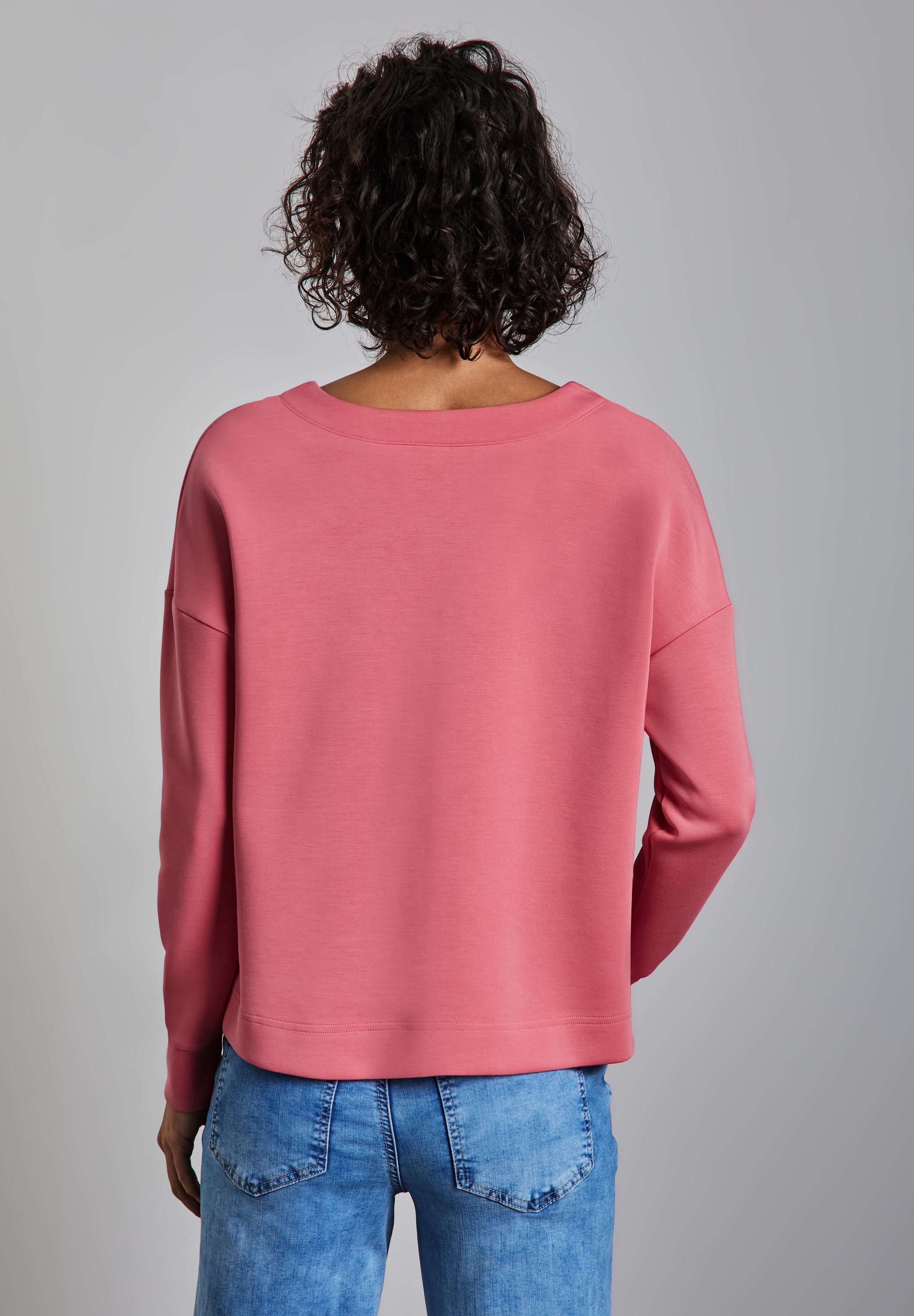 STREET ONE Langarmshirt mit V-Ausschnitt günstig online kaufen