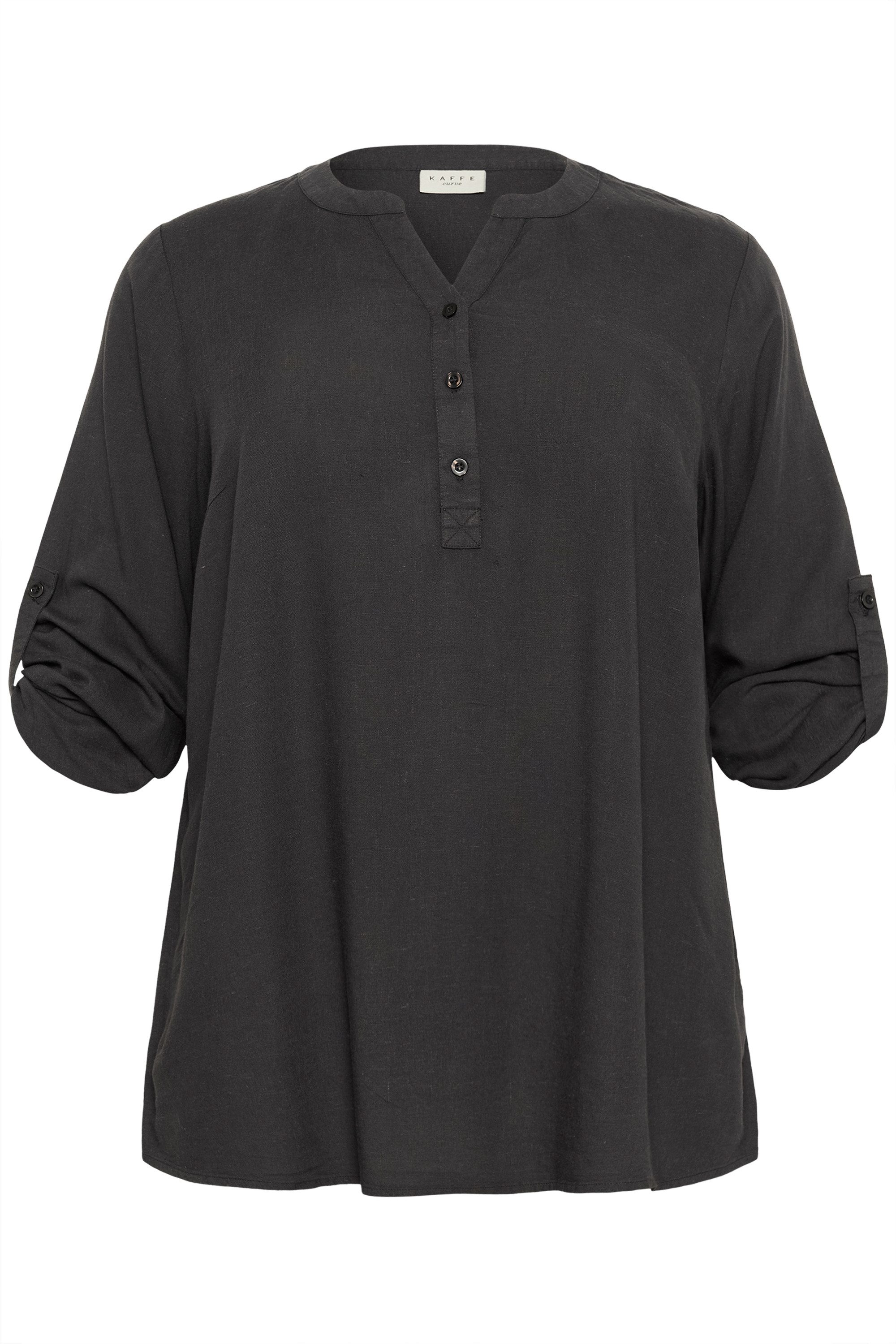 KAFFE Curve Langarmbluse Langarm-Bluse KCmille Große günstig online kaufen