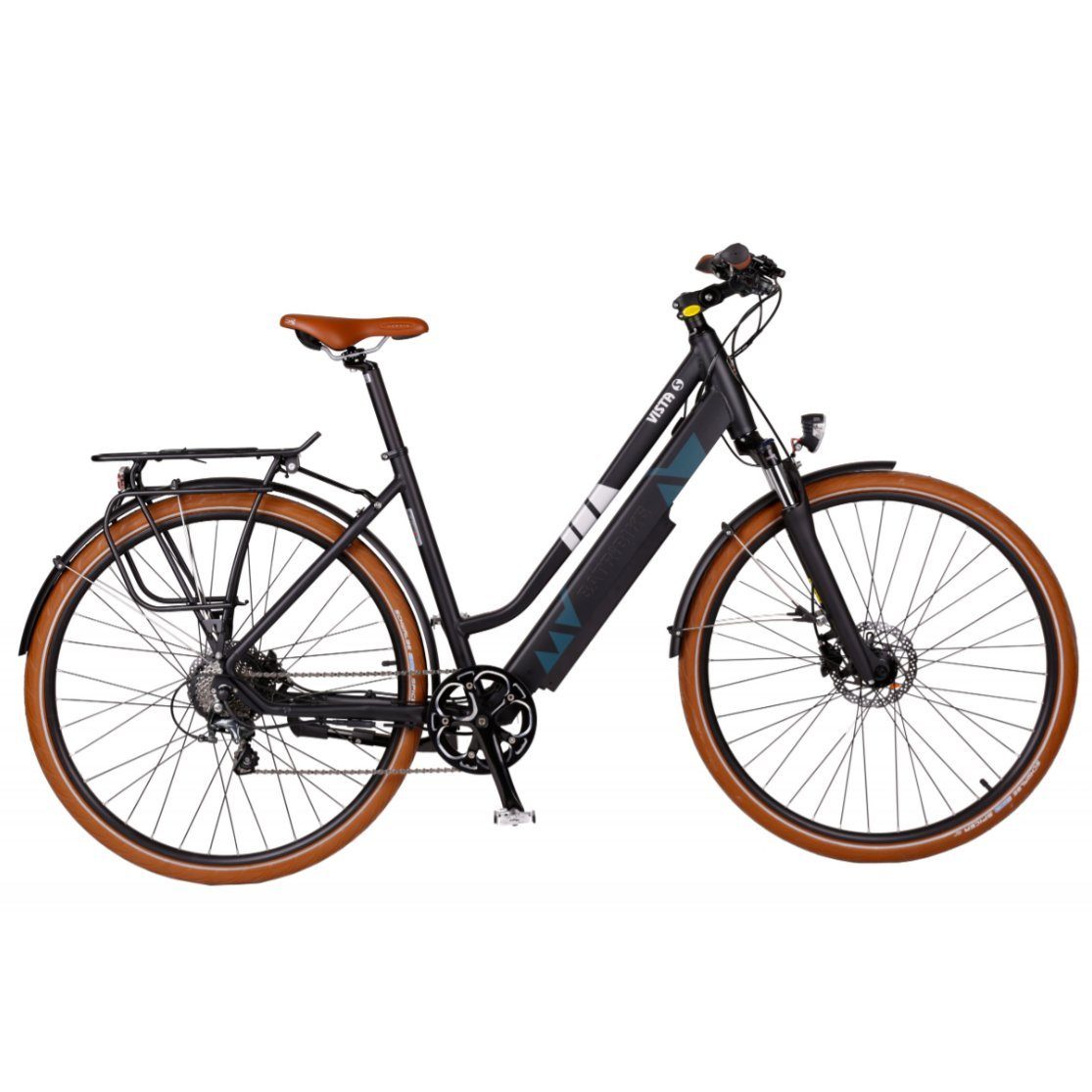 BATRIBIKE E-Bike VISTA S Damen, 8 Gang Shimano Acera Schaltwerk, Kettenschaltung, Heckmotor, 375,00 Wh Akku, (Akku-Ladegerät, Akku-Schlüssel), Innerhalb der StVZO