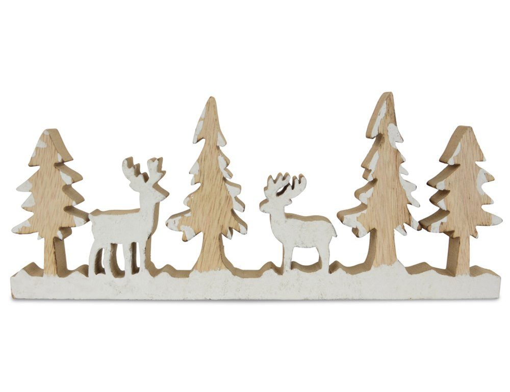 RIFFELMACHER & WEINBERGER Dekofigur »Bäume mit Hirschen 18065 - Natur 29 x  12 cm - Holzaufsteller Weihnachtsdekoration« (1 St) online kaufen | OTTO