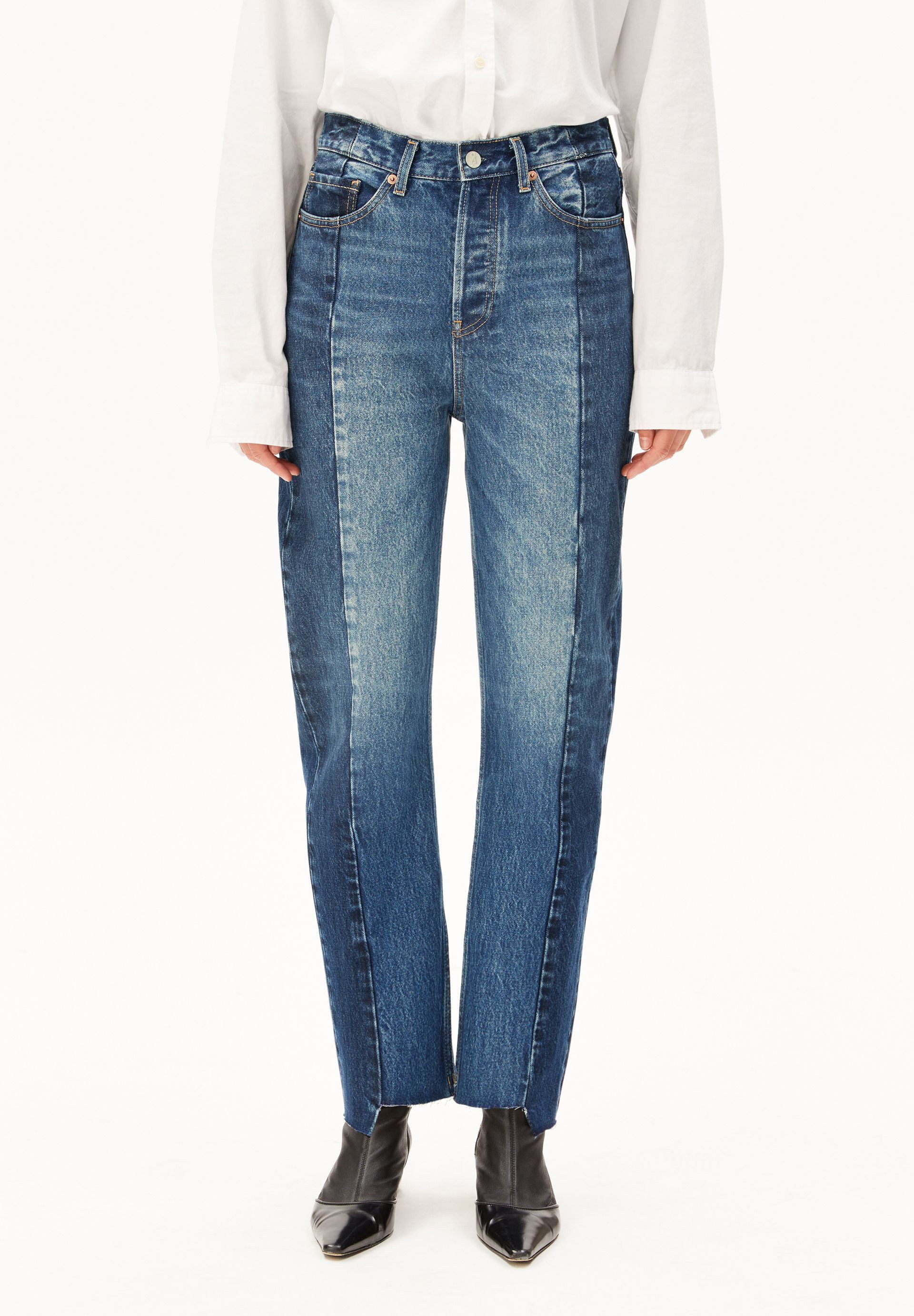 Armedangels Straight-Jeans AAIKALA Jeans aus 100% Bio-Baumwolle (Non-Stretch, Straight Fit) High waist