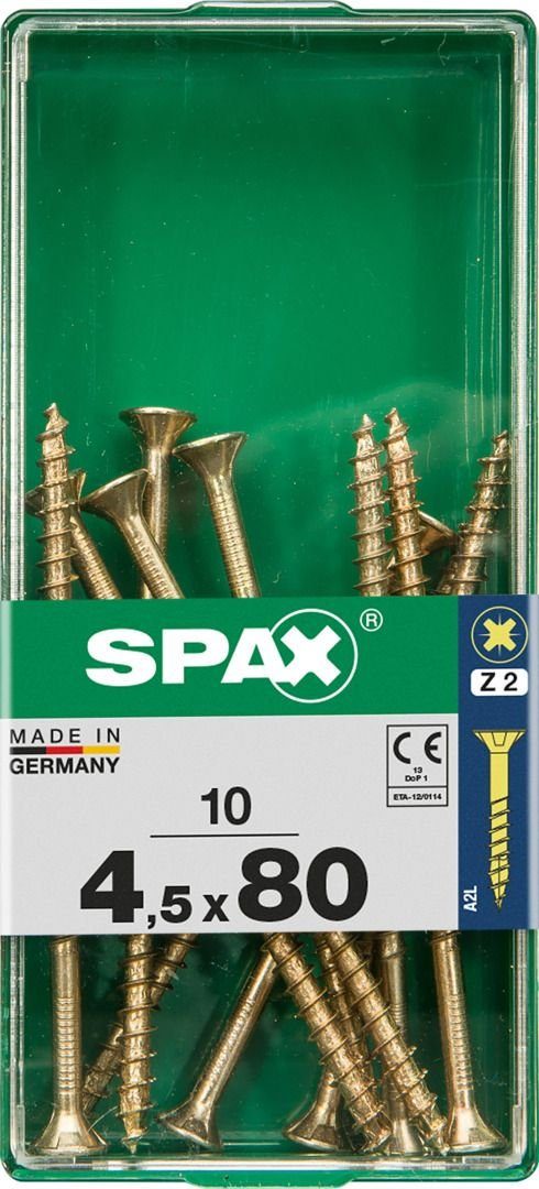 SPAX Holzbauschraube Spax Universalschrauben 4.5 - 10 mm PZ 2 Stk. 80 x