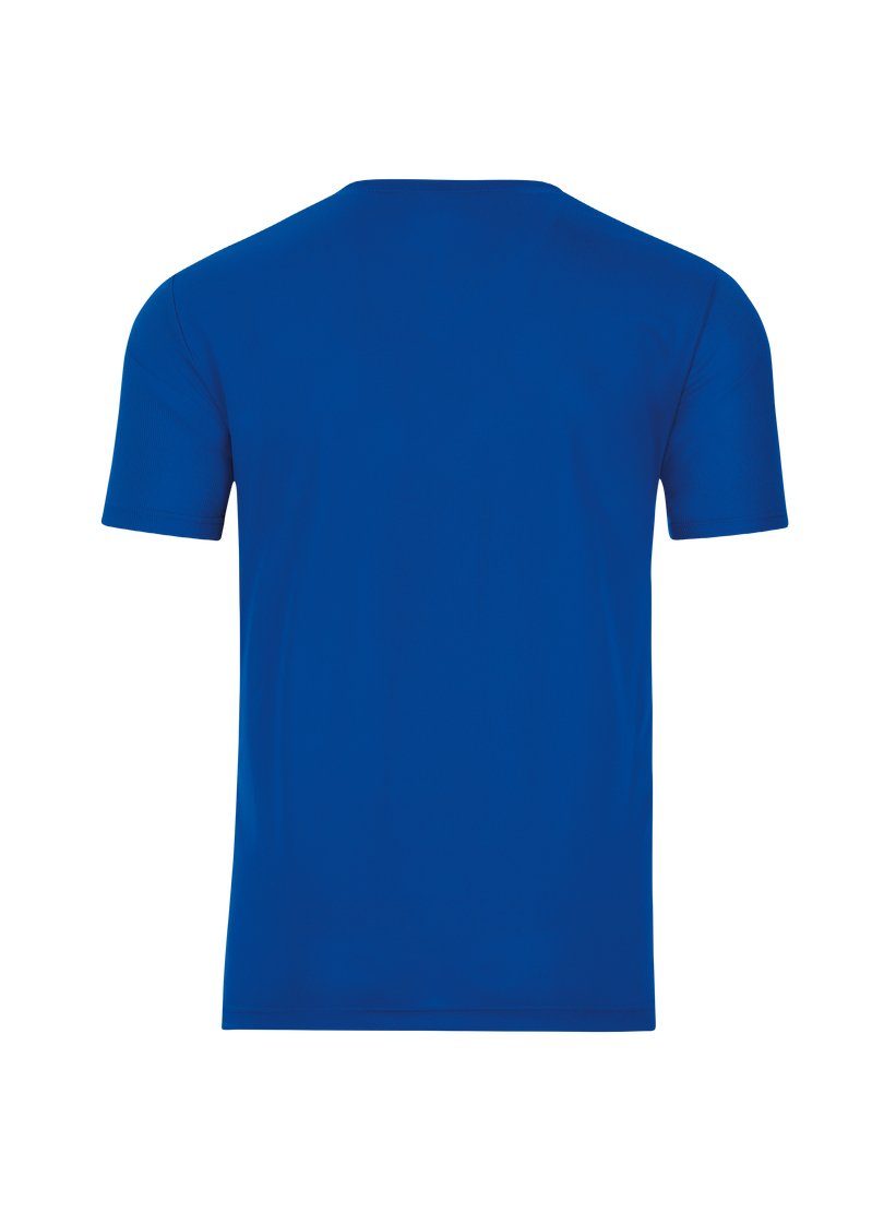 V-Shirt Trigema T-Shirt TRIGEMA Reflektierende der TRIGEMA-Schwinge auf COOLMAX®, Brust