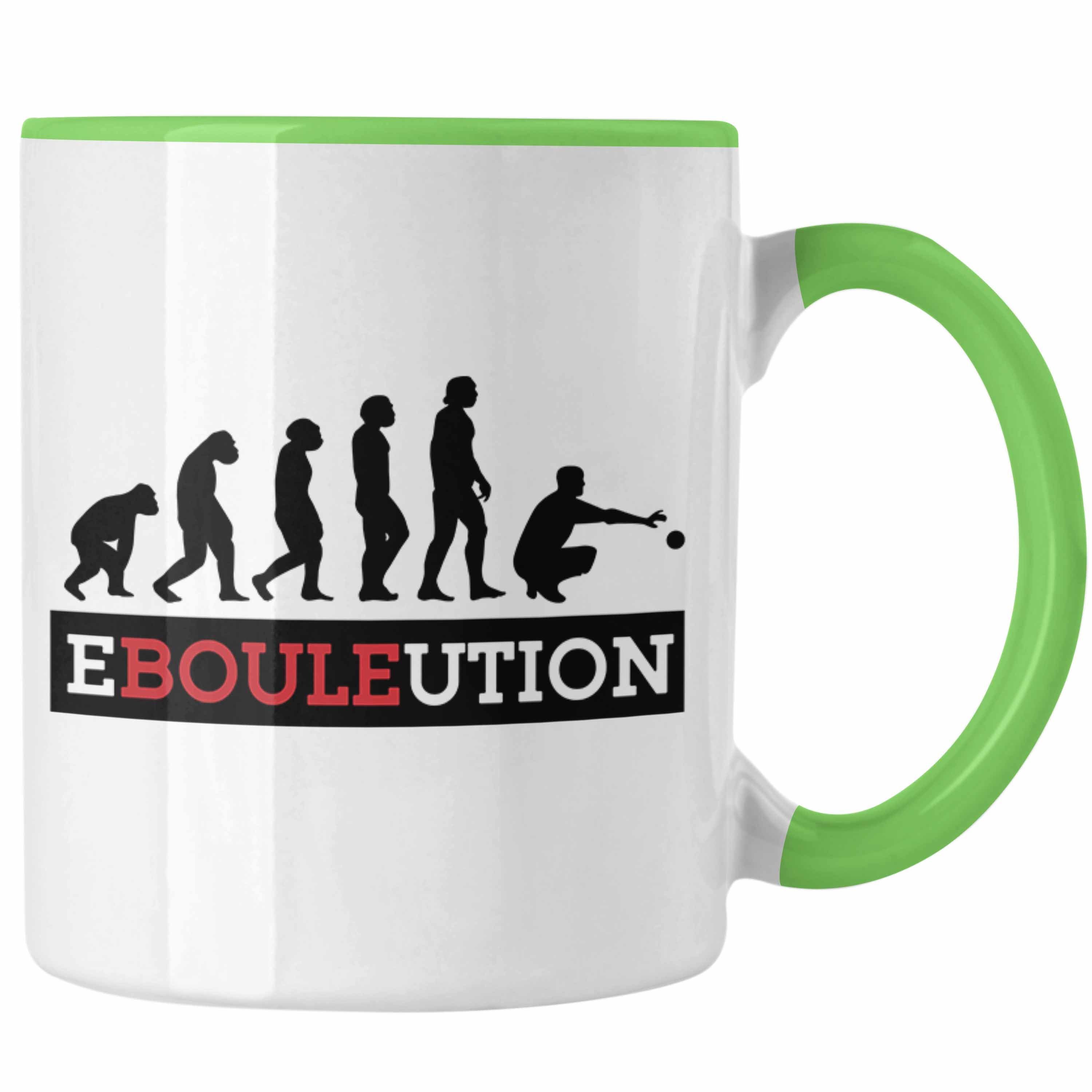 Trendation Tasse Tasse Boule Boule-Spieler Grün Spruch Ebouleution Geschenkidee Geschenk