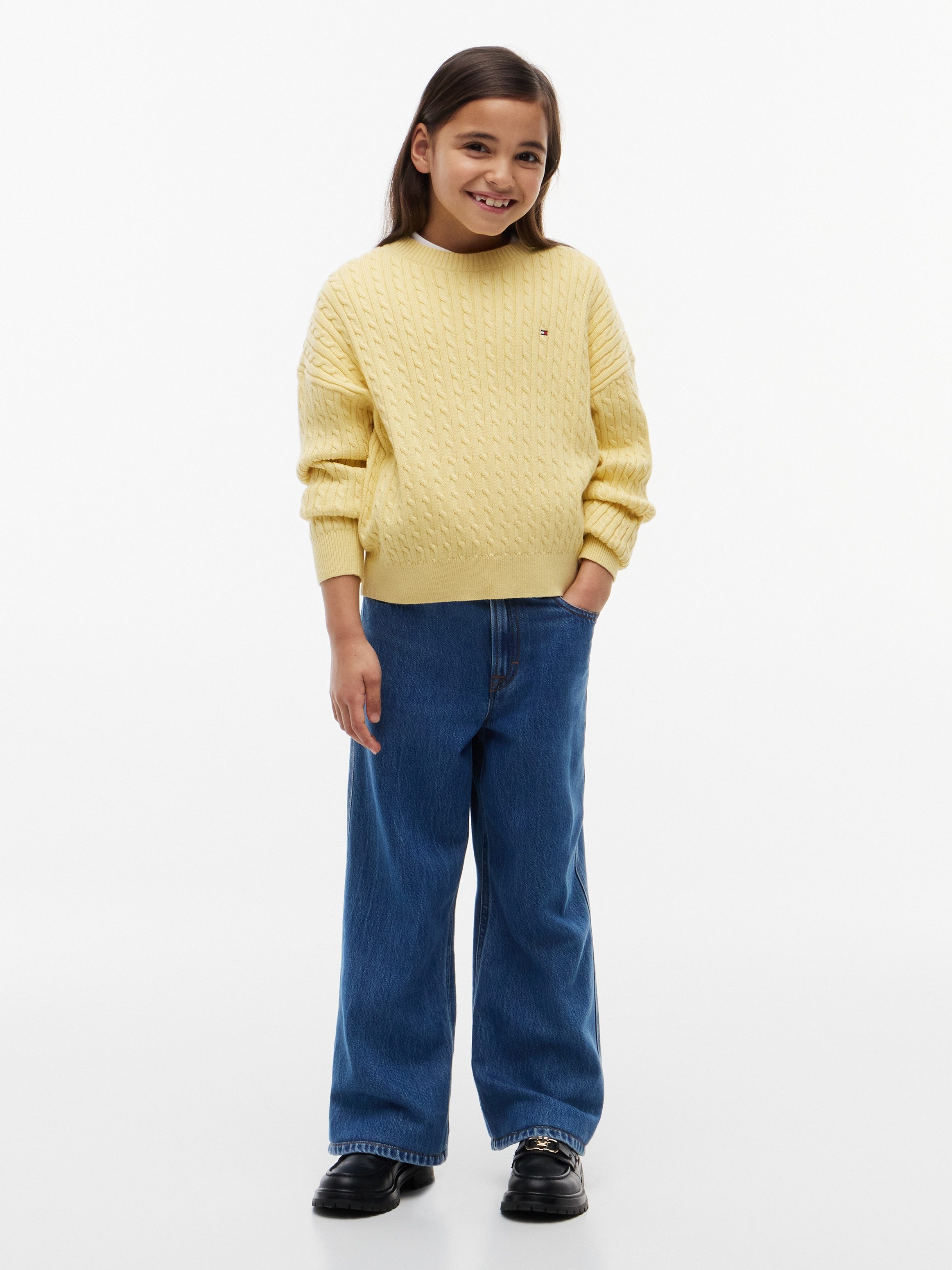 Tommy Hilfiger High-waist-Jeans hoher Bund, weites Bein, Kinder bis 16 Jahre – Bild 4 von 5
