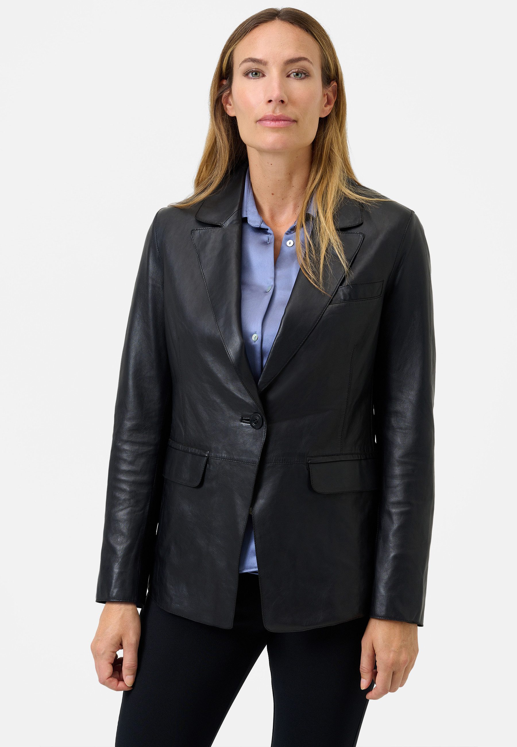 RICANO Lederblazer Teresa Lederblazer mit Pattentaschen und Reverskragen günstig online kaufen