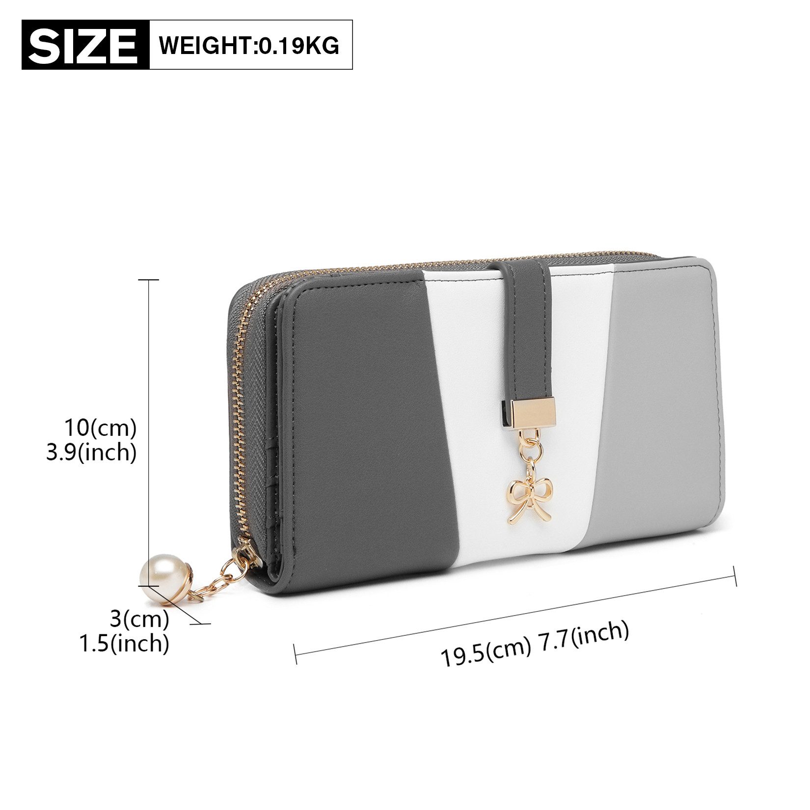 Miss Lulu Geldbörse Damen Portemonnaie Lang, Elegante Geldbörse aus Kunstle günstig online kaufen