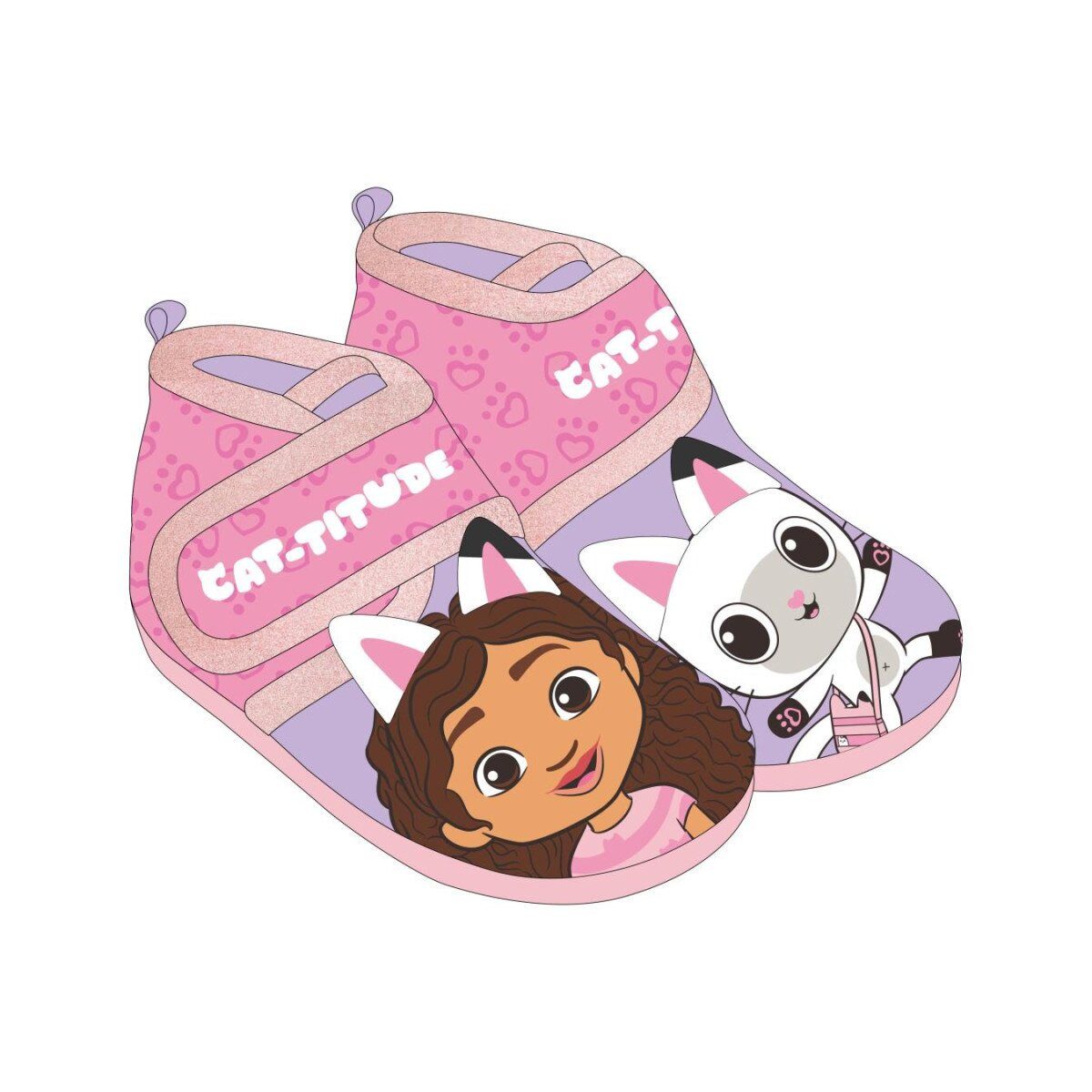 Gabby's Dollhouse Gabby’s Dollhouse Hausschuhe Kinder 23–28 Cat-titude rosa Pantoffel
