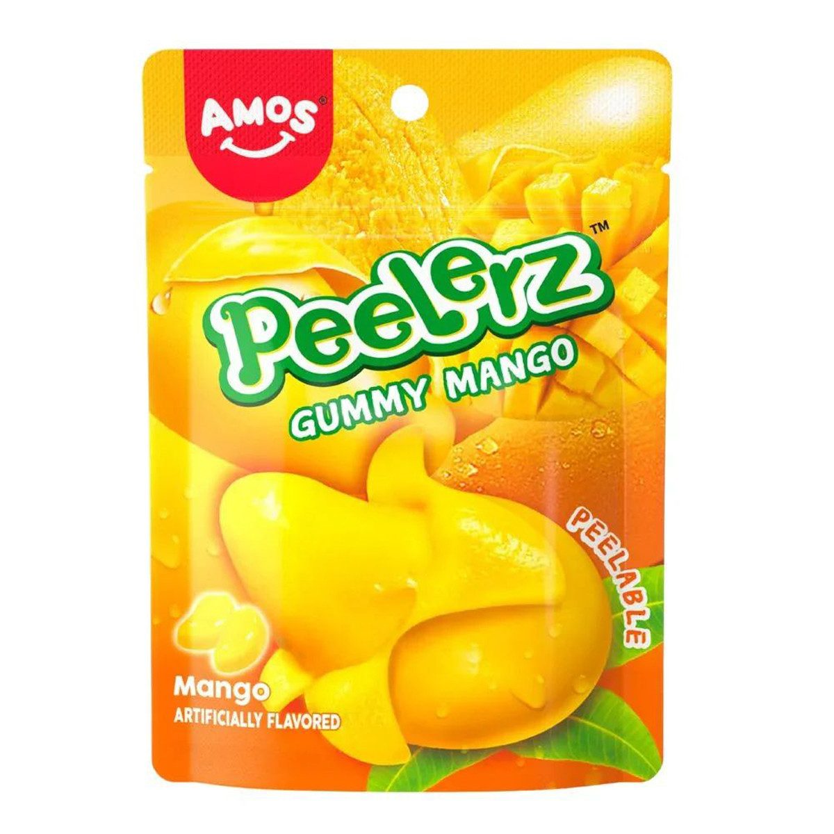 AMOS Süßigkeit, Amos Peelerz Mango Gummy tropisches weiches Mini Fruchtgummi 65g