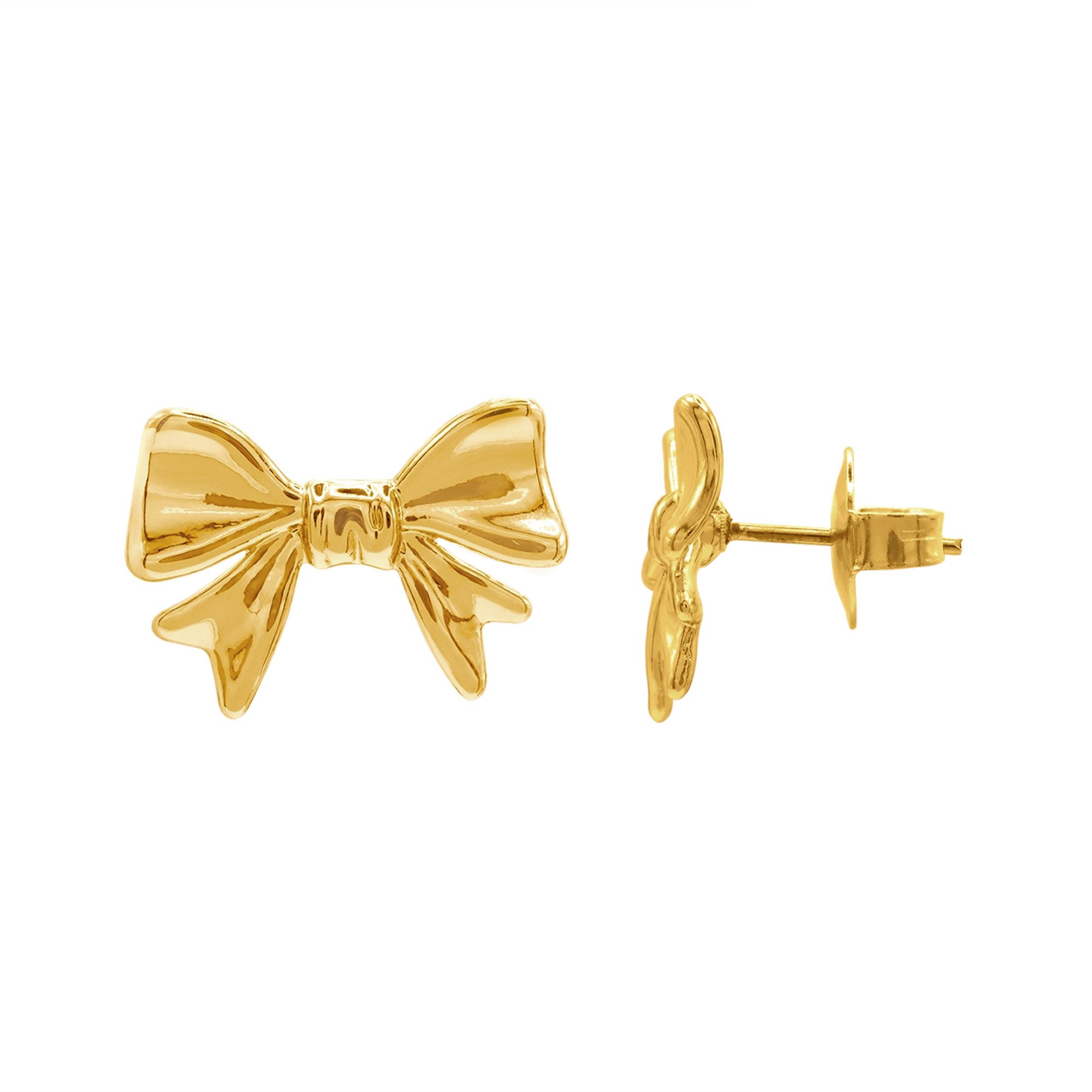 Heideman Paar Ohrstecker Hedia goldfarben (Ohrringe, inkl. Geschenkverpackung), Schleifen Form
