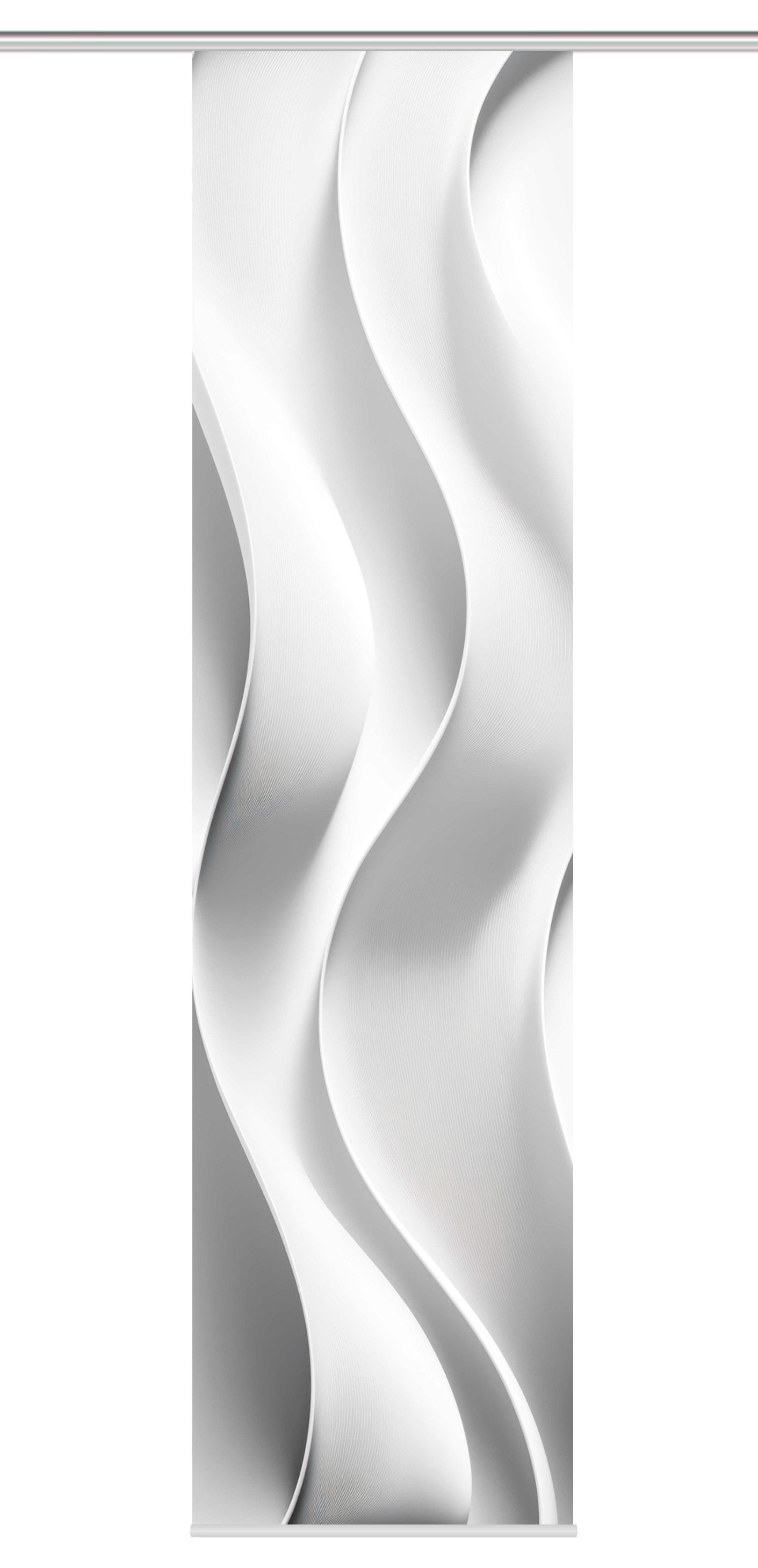 Schiebegardine Schiebegardine JAIR in Seidenoptik - Wellendruck, 245x60 cm, Zubehör, HOME WOHNIDEEN, (1 St), Polyester