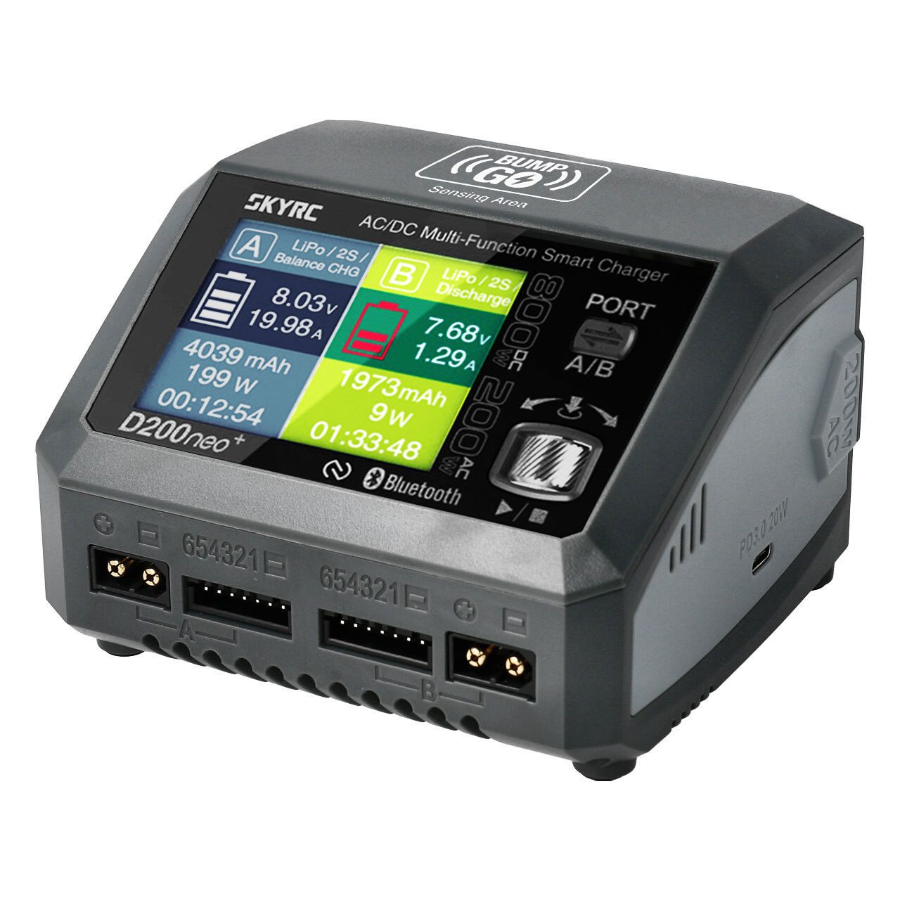 SkyRC Ladegerät D200 Neo+ LiPo 1-6s 20A 200W AC RC-Ladegerät