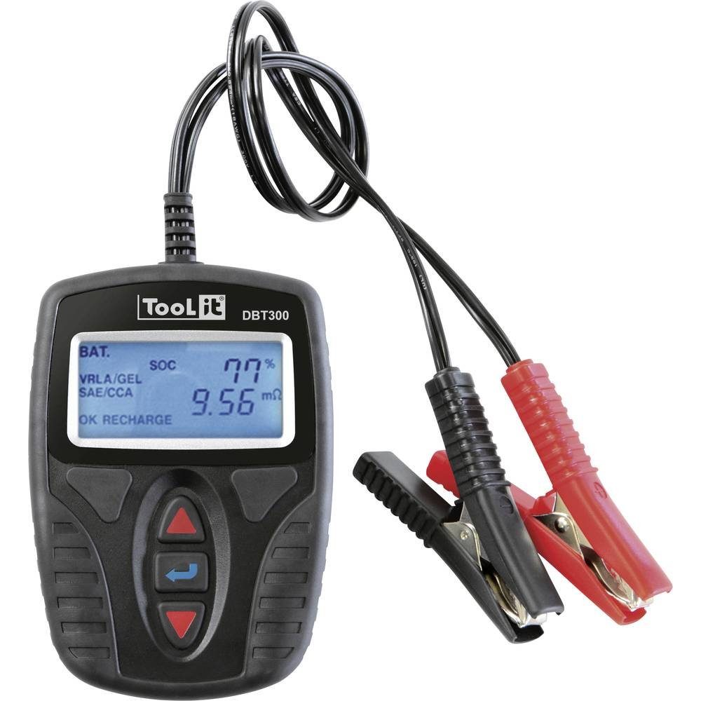 Toolit Batteriespannungs- und Ladezustandsmeßgerät DBT Autobatterie-Ladegerät (Ladeüberwachung, Batterieprüfung)