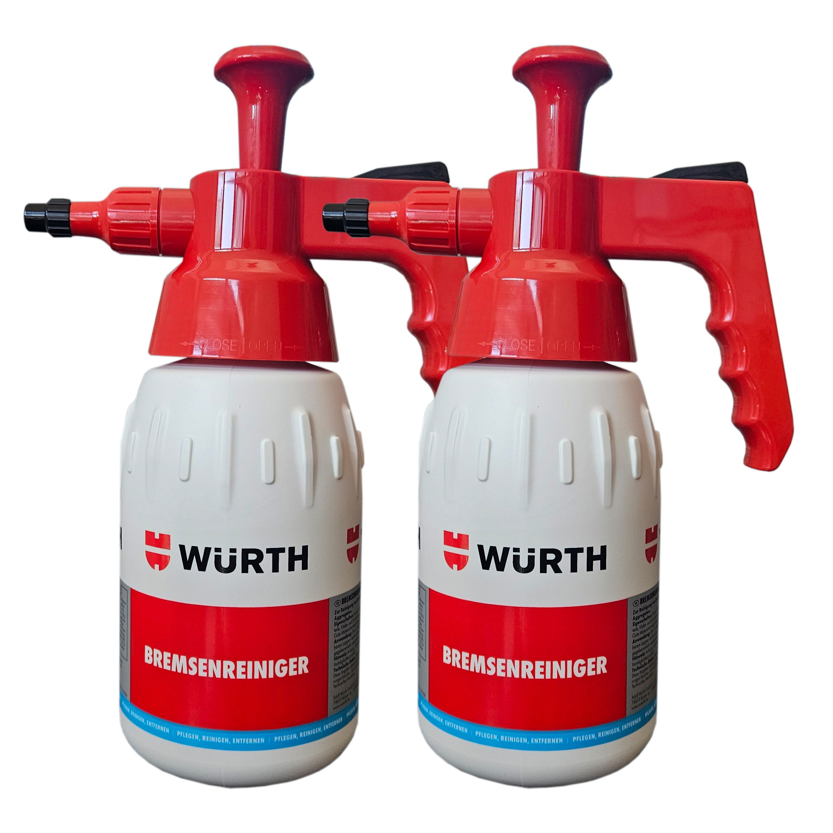 Würth Drucksprühgerät 2 x Würth Pumpsprühflasche 1 Liter für Bremsenreiniger 0891503002 #1, (2-tlg)