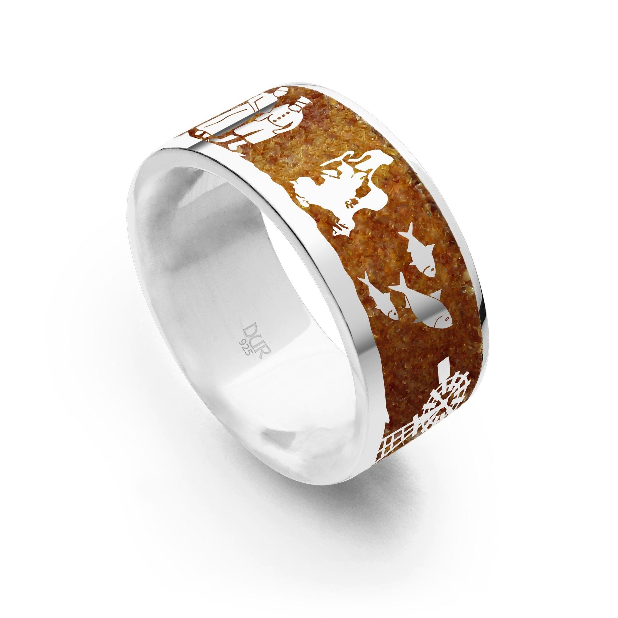 Fingerring DUR Schmuck:Ring, Bernsteinring "Mönchgut" der Mönchgut-Ring mit Bern