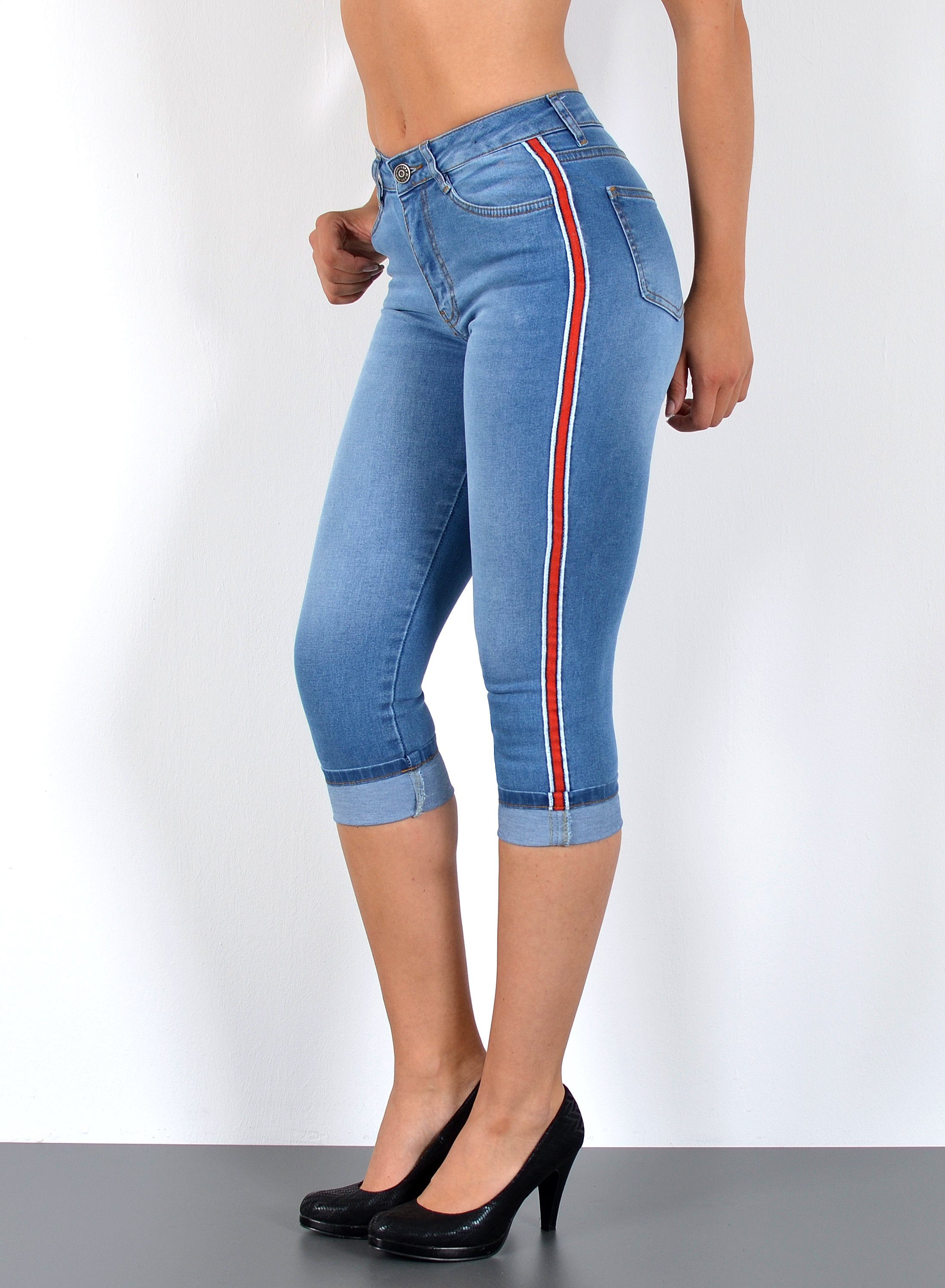 ESRA Caprijeans 3/4 Jeans Hose Capri günstig online kaufen