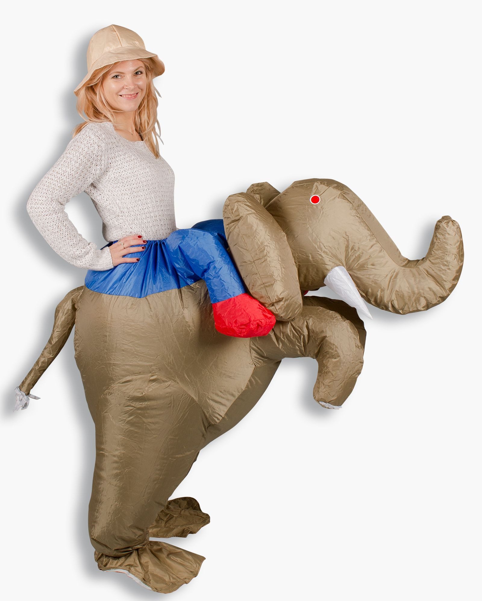 Home Feeling Cowboy-Kostüm Aufblasbares Kostüm Elefanten Reiter Karneval Kostüm Dschungel